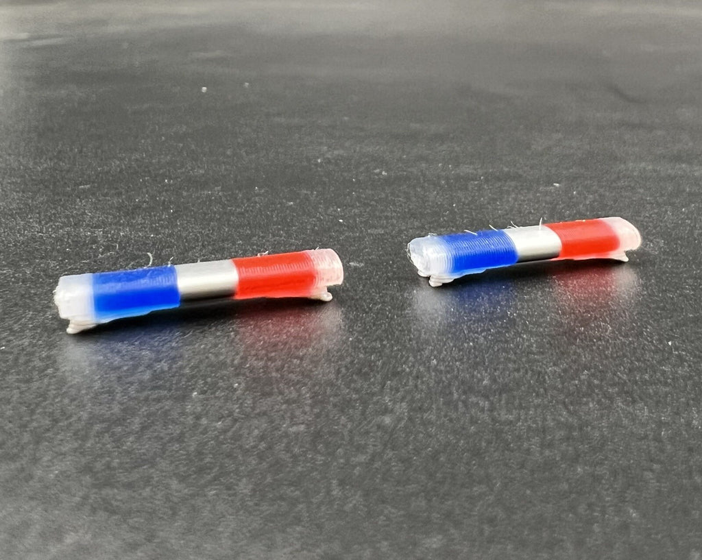 2 Pack 1/64 Blue Clear Red Chrome Federal Signal Aerodynic Lightbar Police7