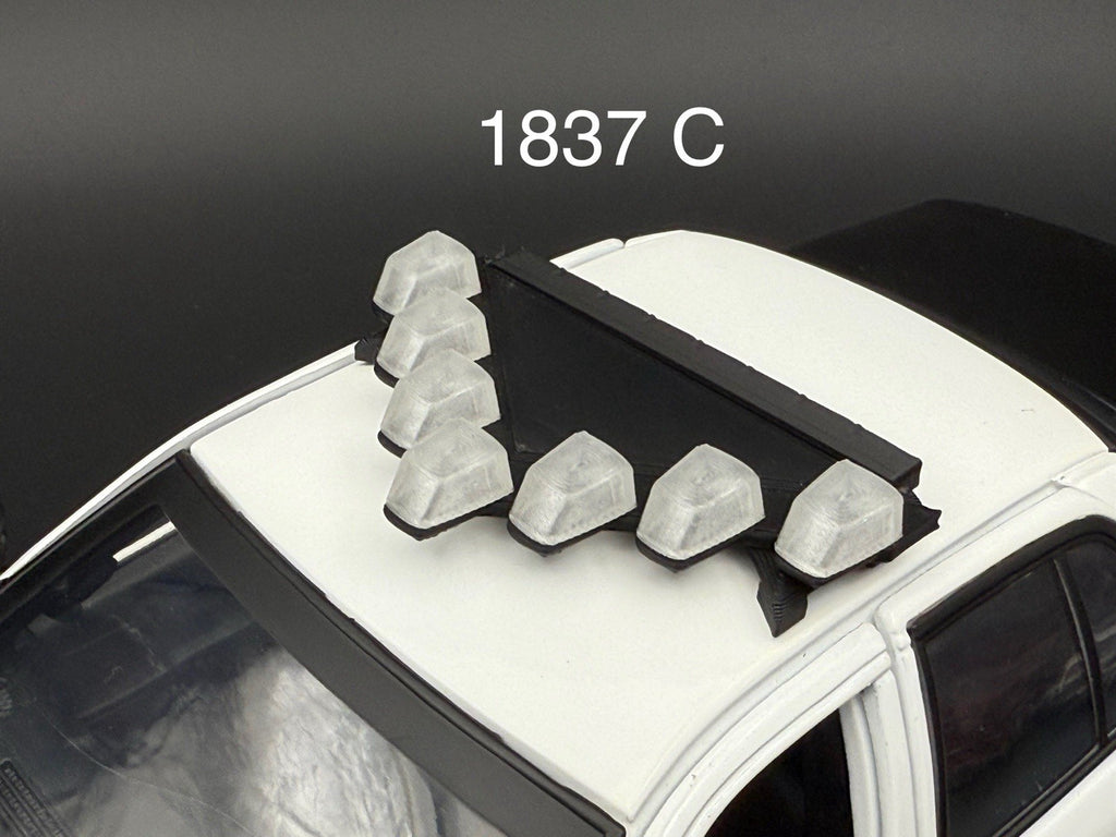 1/18 Scale Model LED Ready Clear Federal Vector Lightbar Police Fire 1837C0