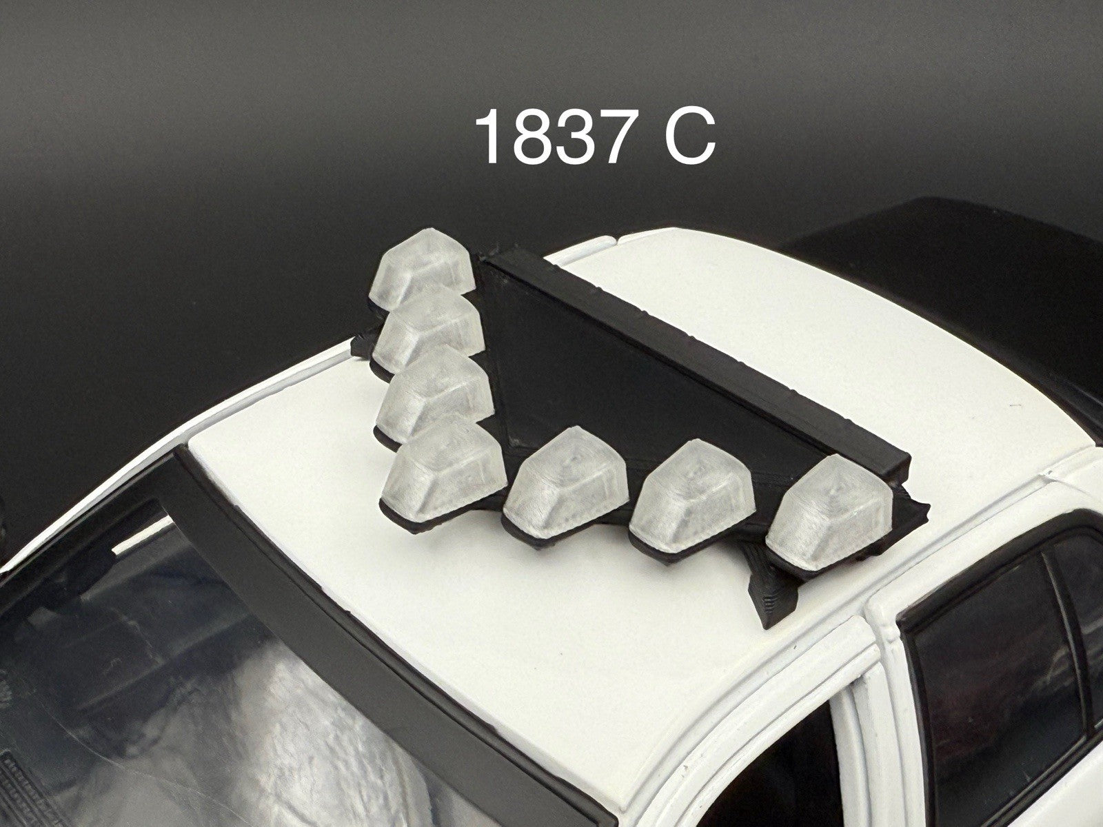 1/18 Scale Model LED Ready Clear Federal Vector Lightbar Police Fire 1837C0