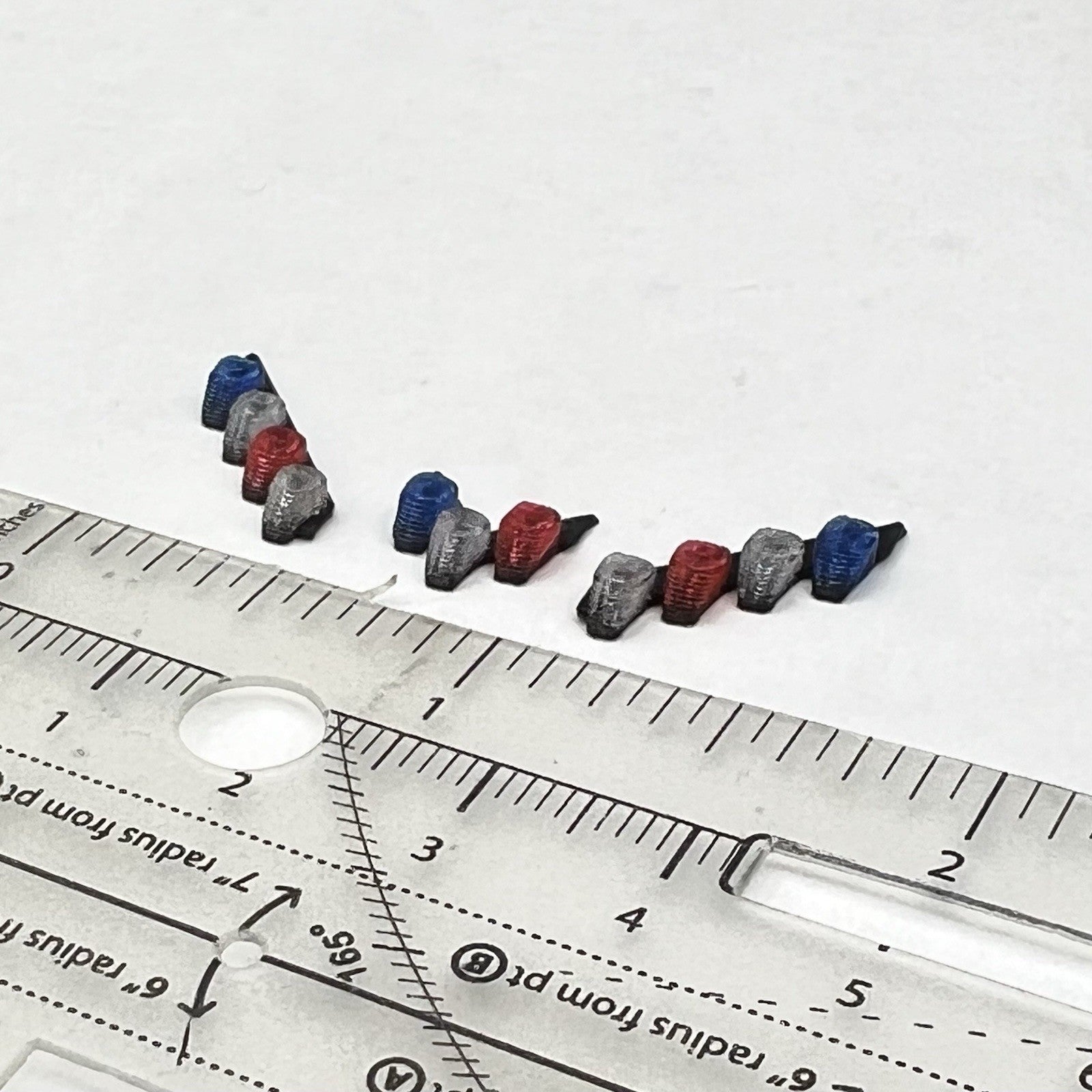 3 Pack 1/64 Blue Red Split Vector Lightbar Fire Truck Engine Police Code 31