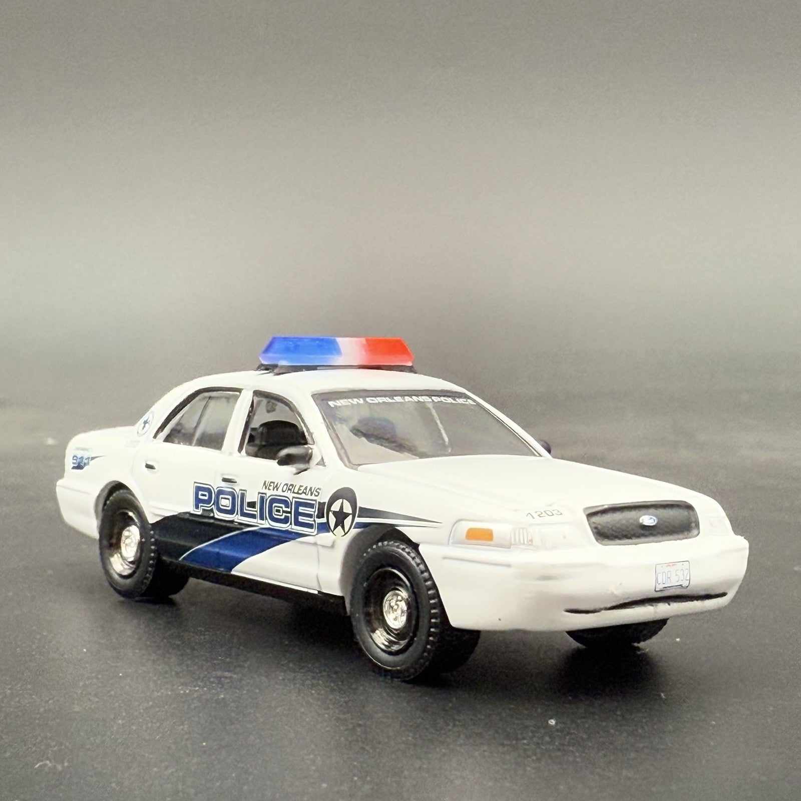 2-Pack 1/64 Scale Model Red Blue Federal Vista Lightbar Police Car 6412BCR11