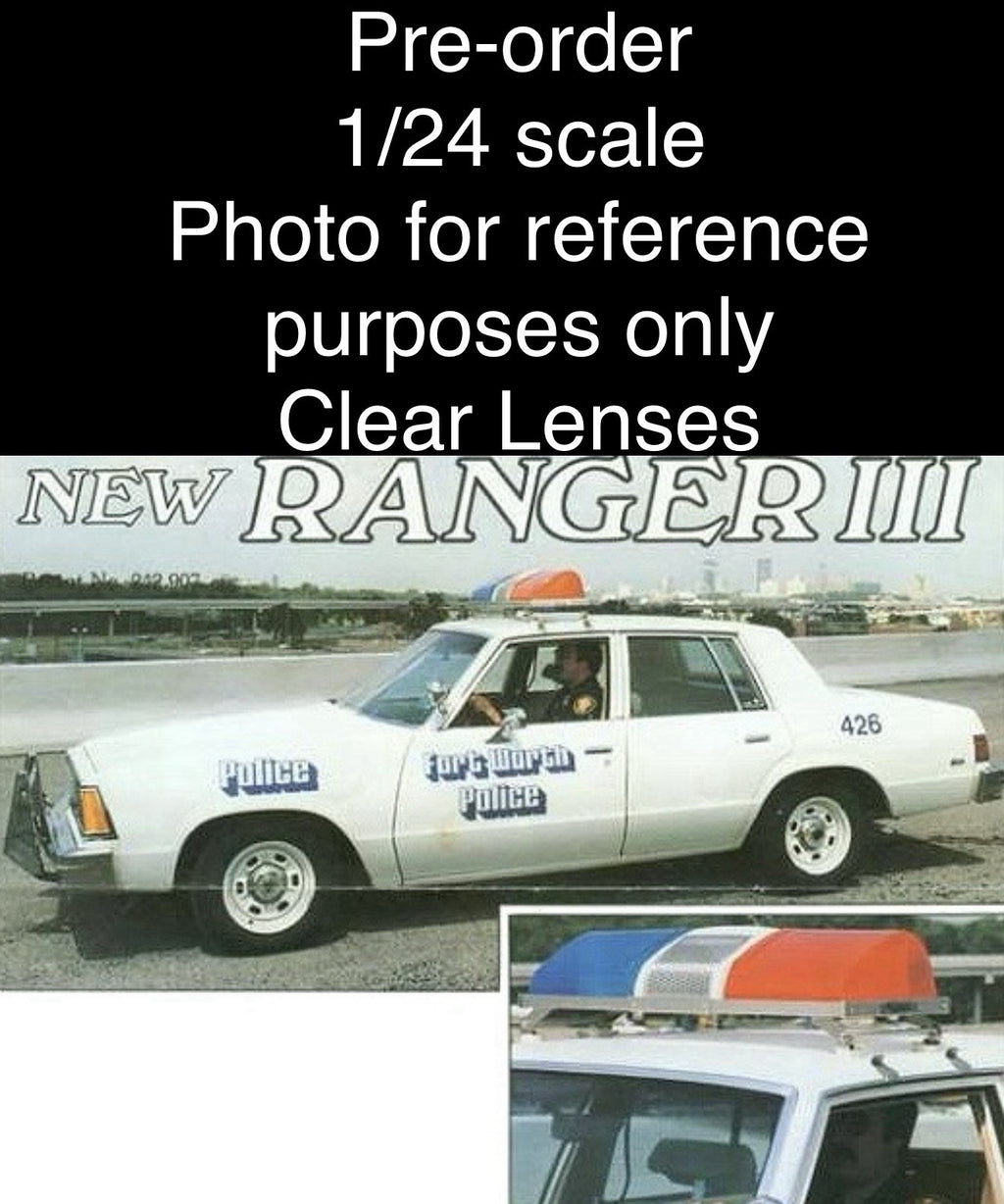1/24 Scale Model Clear Chrome Lectric Lites Ranger III Lightbar Police 2479C0
