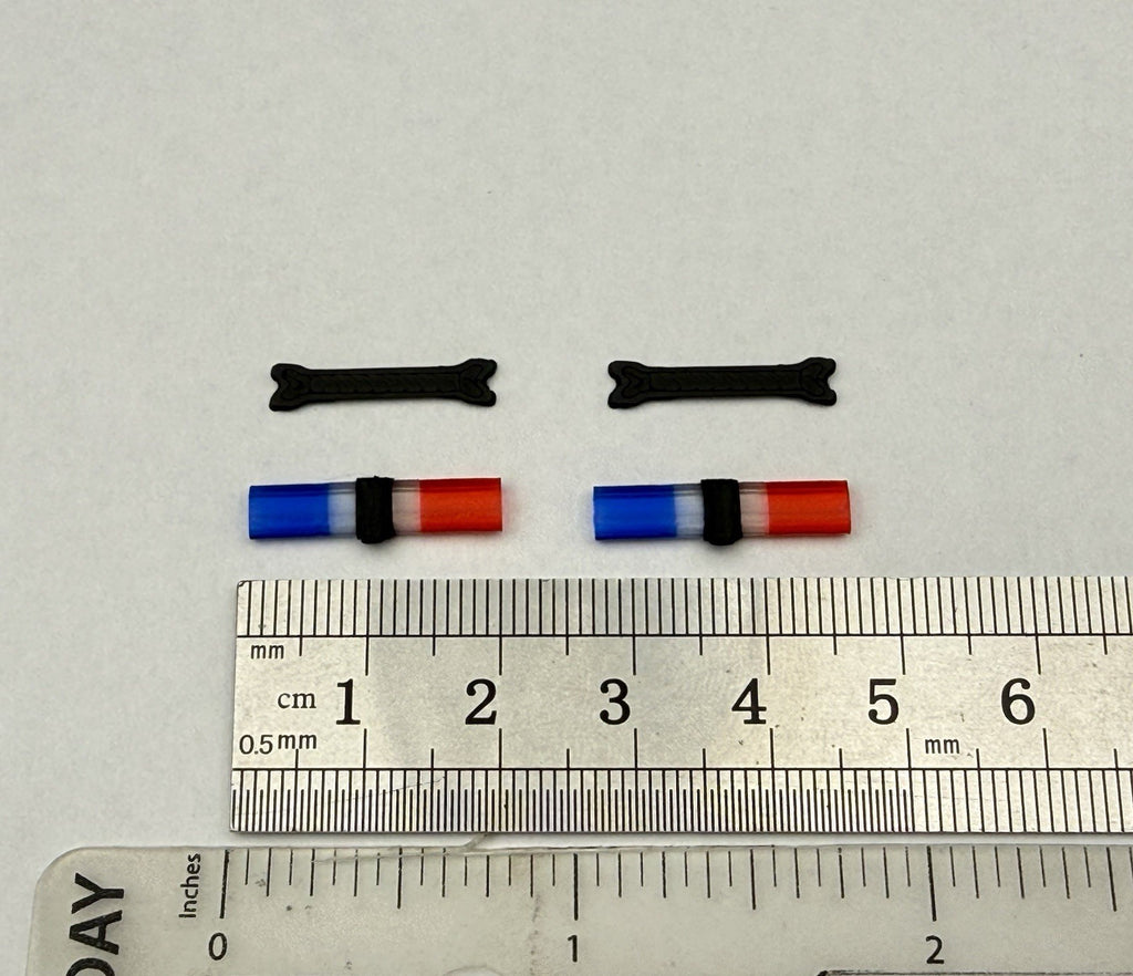 2-Pack 1/64 Scale Model Jetsonic Blue Clear Red Lightbar Police 6424BCR1