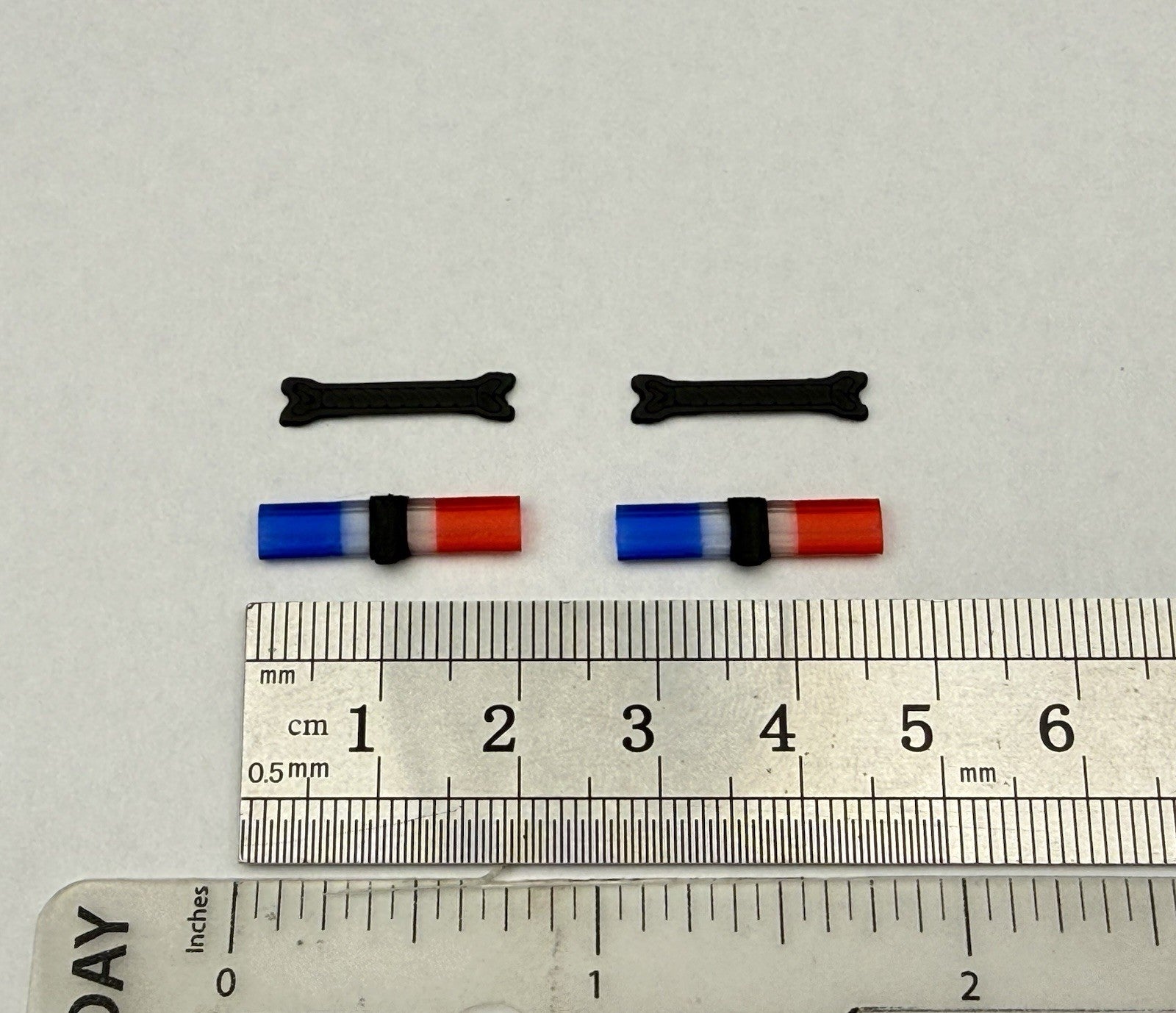 2-Pack 1/64 Scale Model Jetsonic Blue Clear Red Lightbar Police 6424BCR1