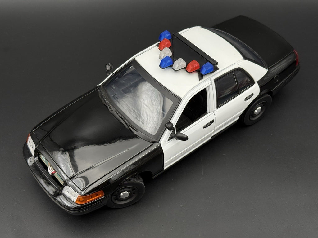 1/18 Scale Model LED Ready Blue Red Federal Vector Lightbar Police Car 1837 BR44