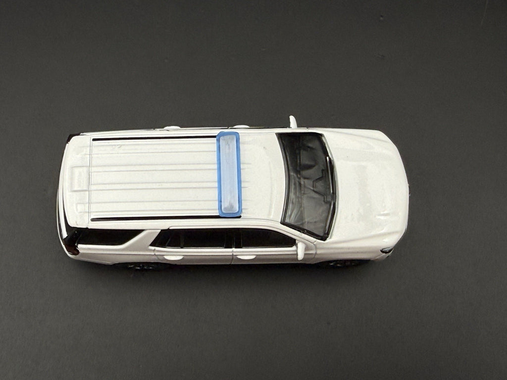 2-Pack 1/64 Scale Model Silver Top Blue LED Style Whelen Lightbar 6402BS2