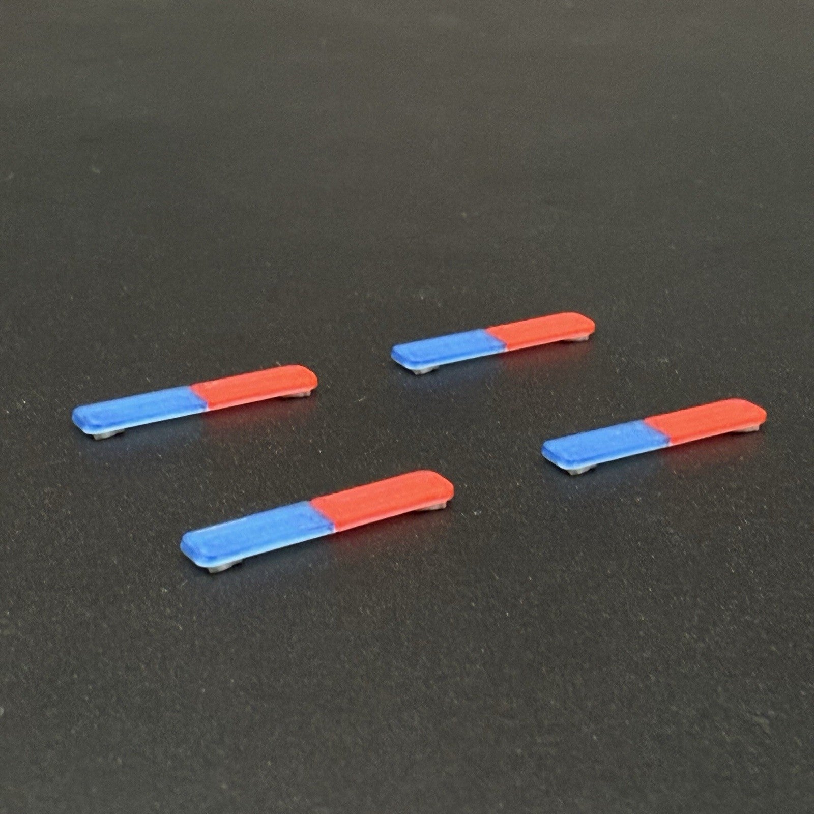 4 Pack 1/87 HO Scale Blue Red LED Style Long Whelen Lightbar Police 87063