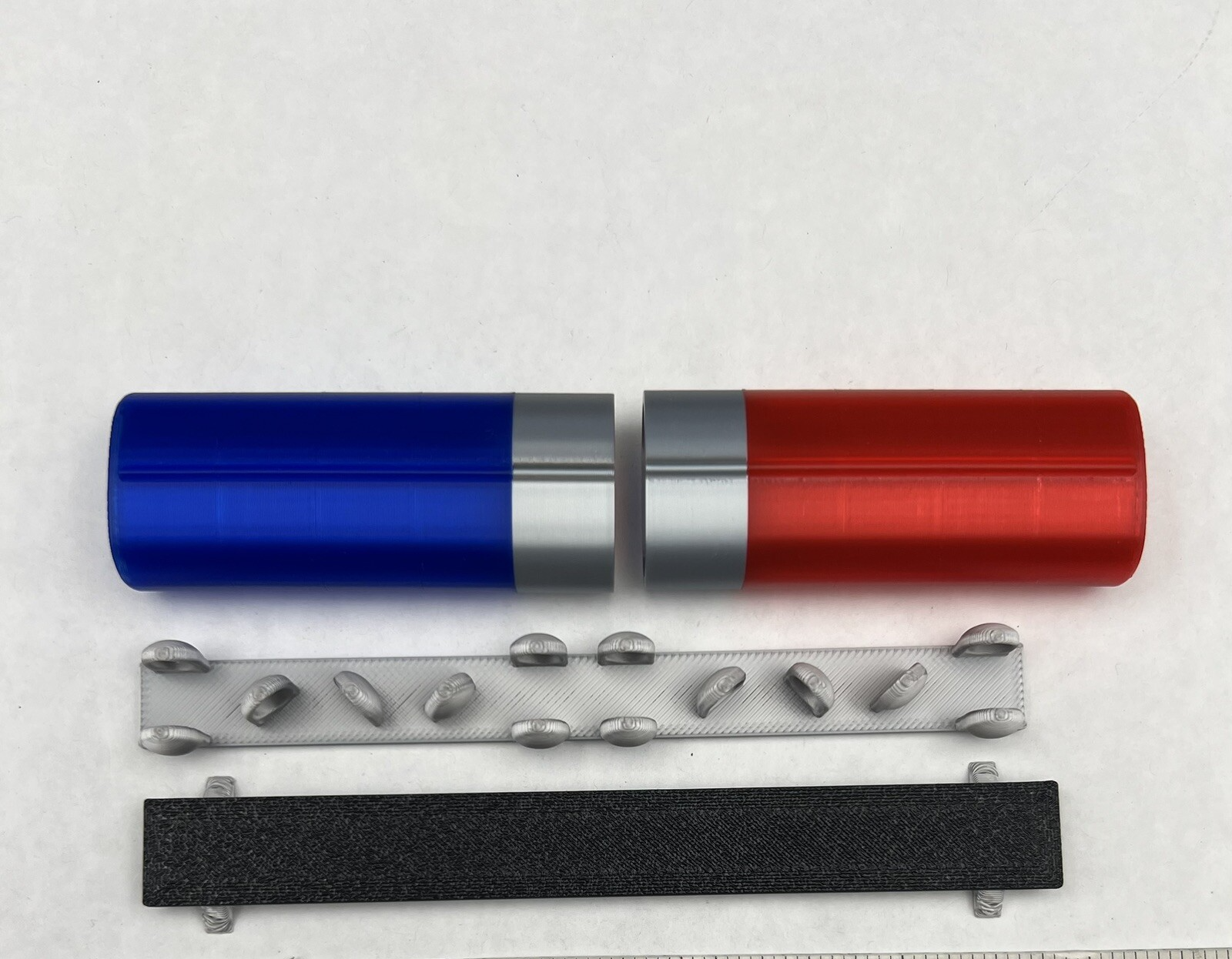 1/6 Scale LED Ready AeroDynic Blue Red Chrome Lightbar SWAT Hummer Police 0601BR1