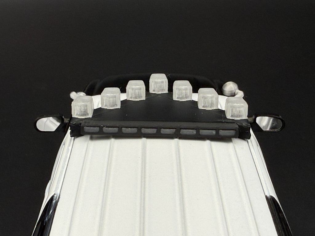 1/24 25 Scale Model LED Ready Clear Federal Vector Lightbar Police Fire 2432C12