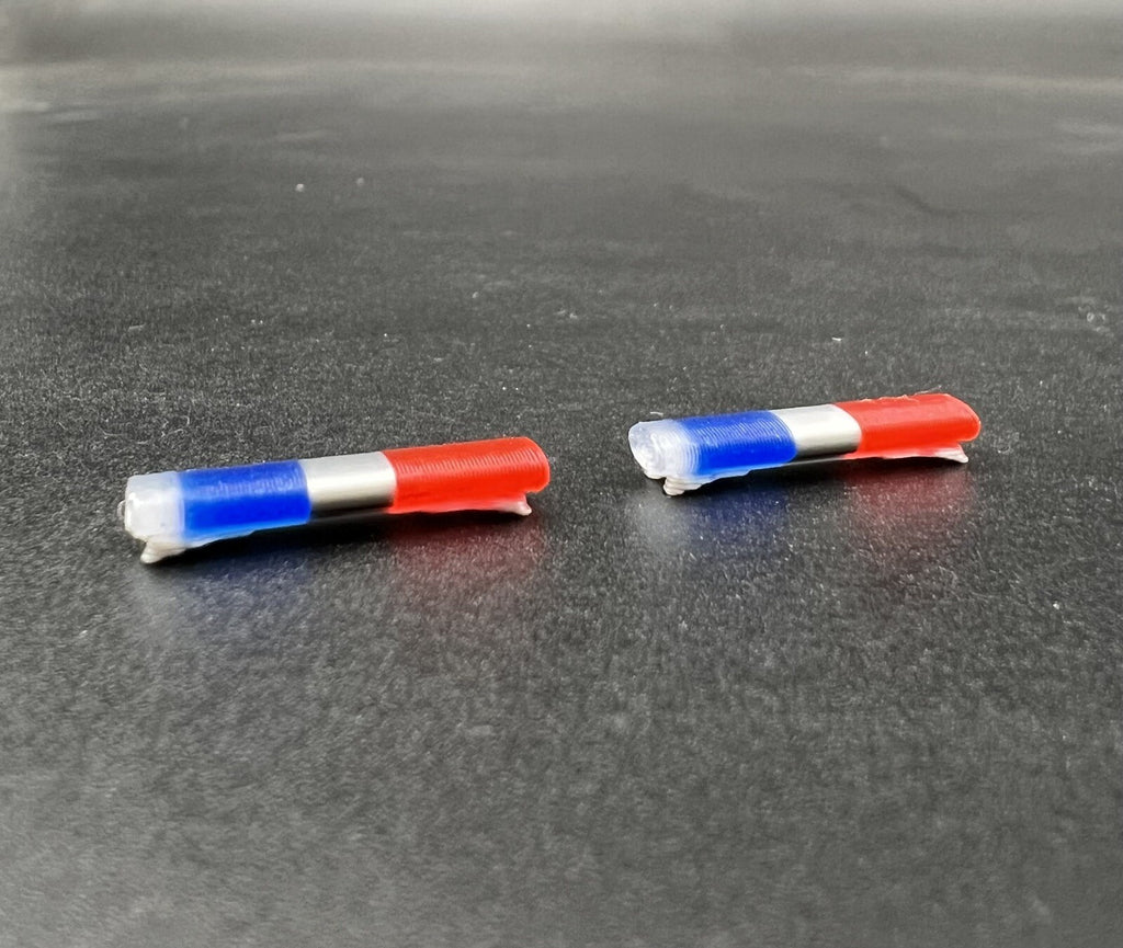4 Pack 1/87 Blue Clear Red Chrome Federal Signal Aerodynic Lightbar Police5