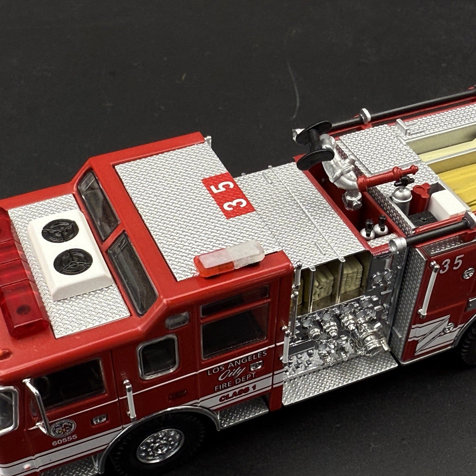 2 Pack 1/64 Mini Whelen Edge Red Clear Lightbar Gray Top Cover Police Fire EMS6