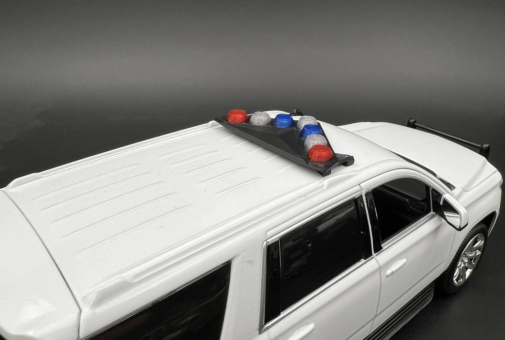 1/24 27 LED Ready LVMPD Blue Red Federal Signal Vision SLR Lightbar Police Car6