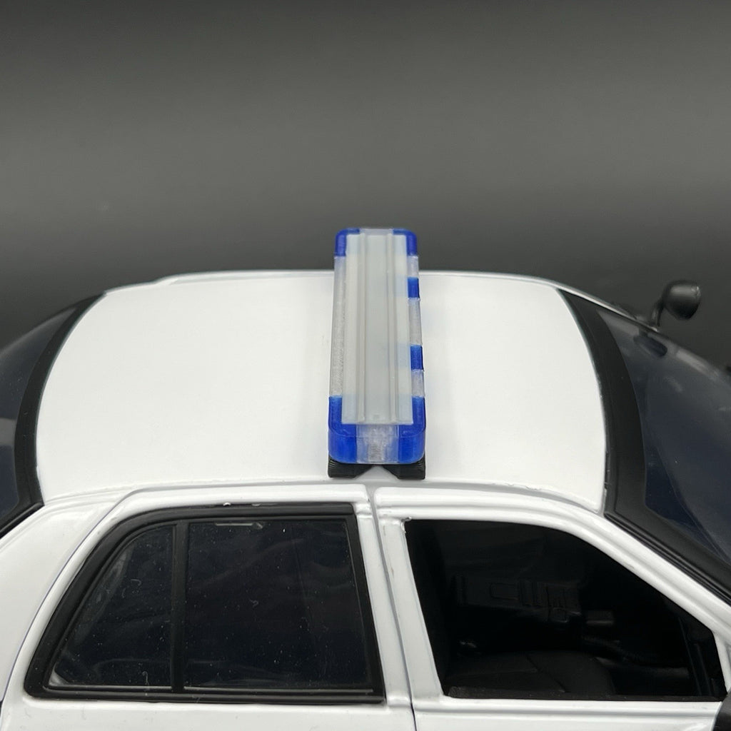1/18 LED Ready Whelen Edge Maui Hawaii Honolulu Police Lightbar Blue Clear9