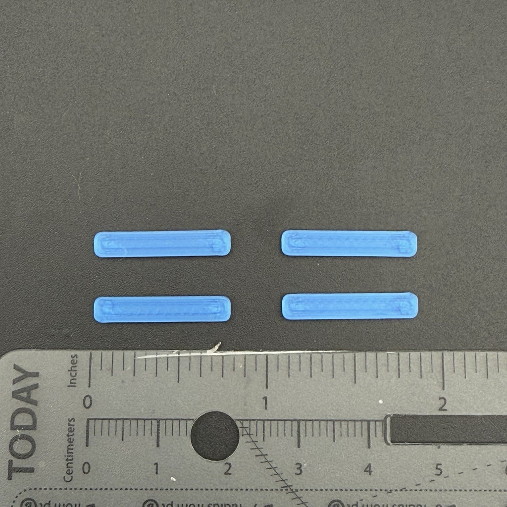 4 Pack 1/87 HO Scale Blue LED Style Long Whelen Lightbar Police Fire 87069