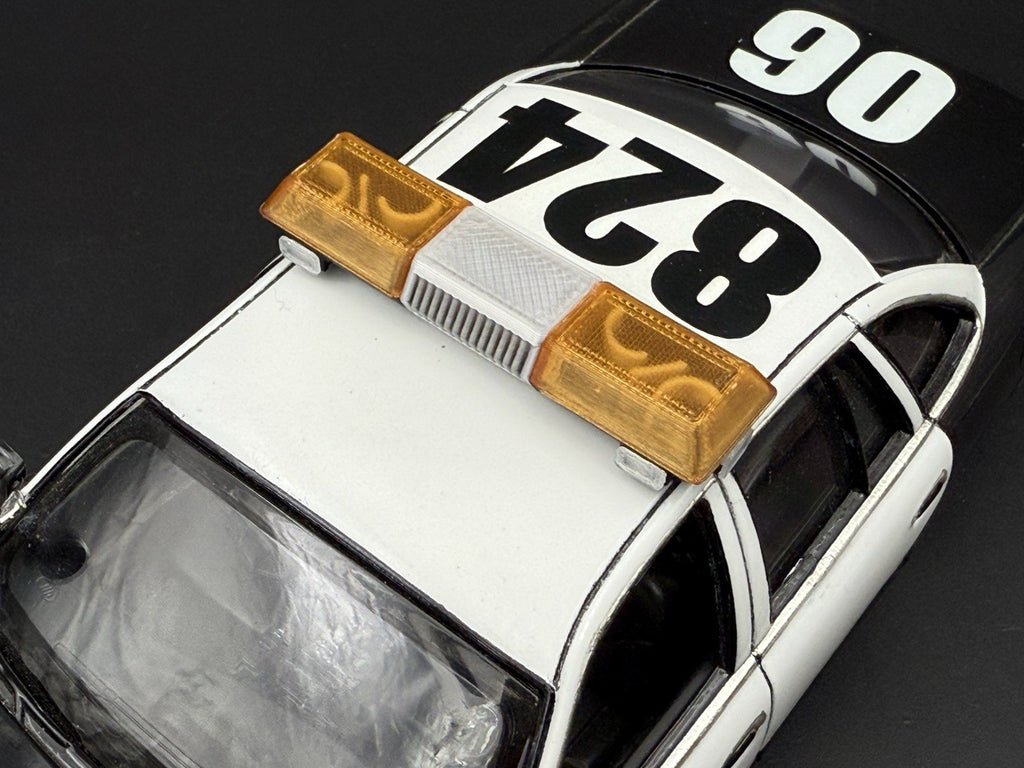 1/24 25 Scale Model Amber Chrome Streethawk Lightbar Police 2464AChrome2