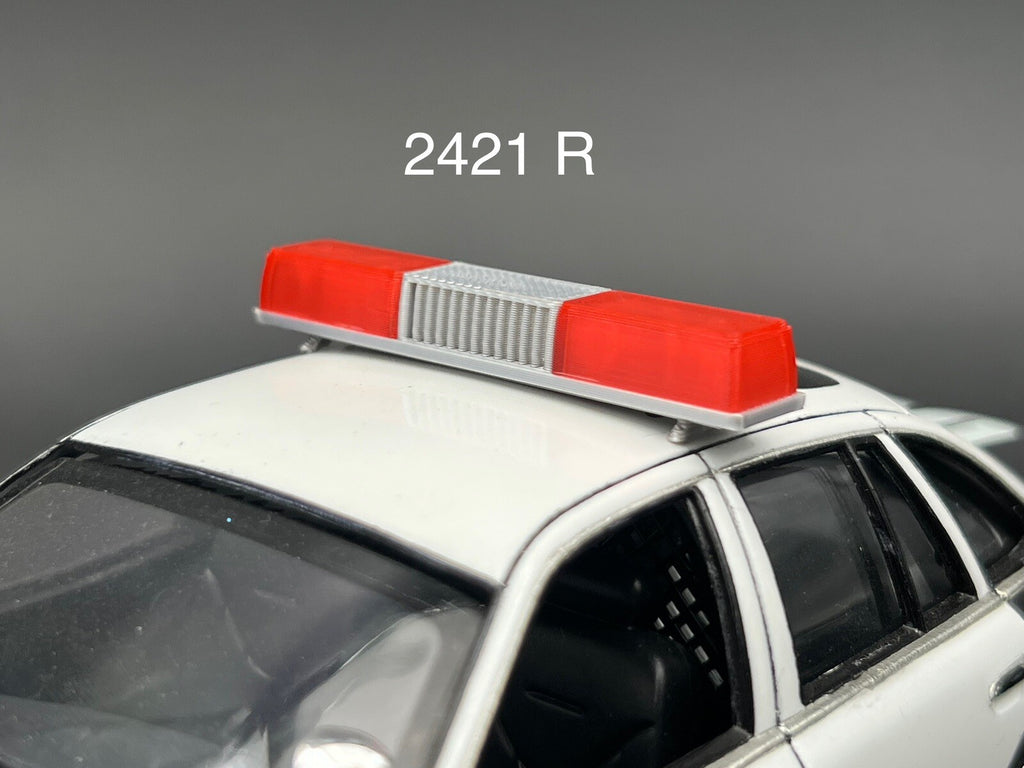1/24 25 Scale Model Red Federal Signal Twinsonic Lightbar Police Fire 2421R0