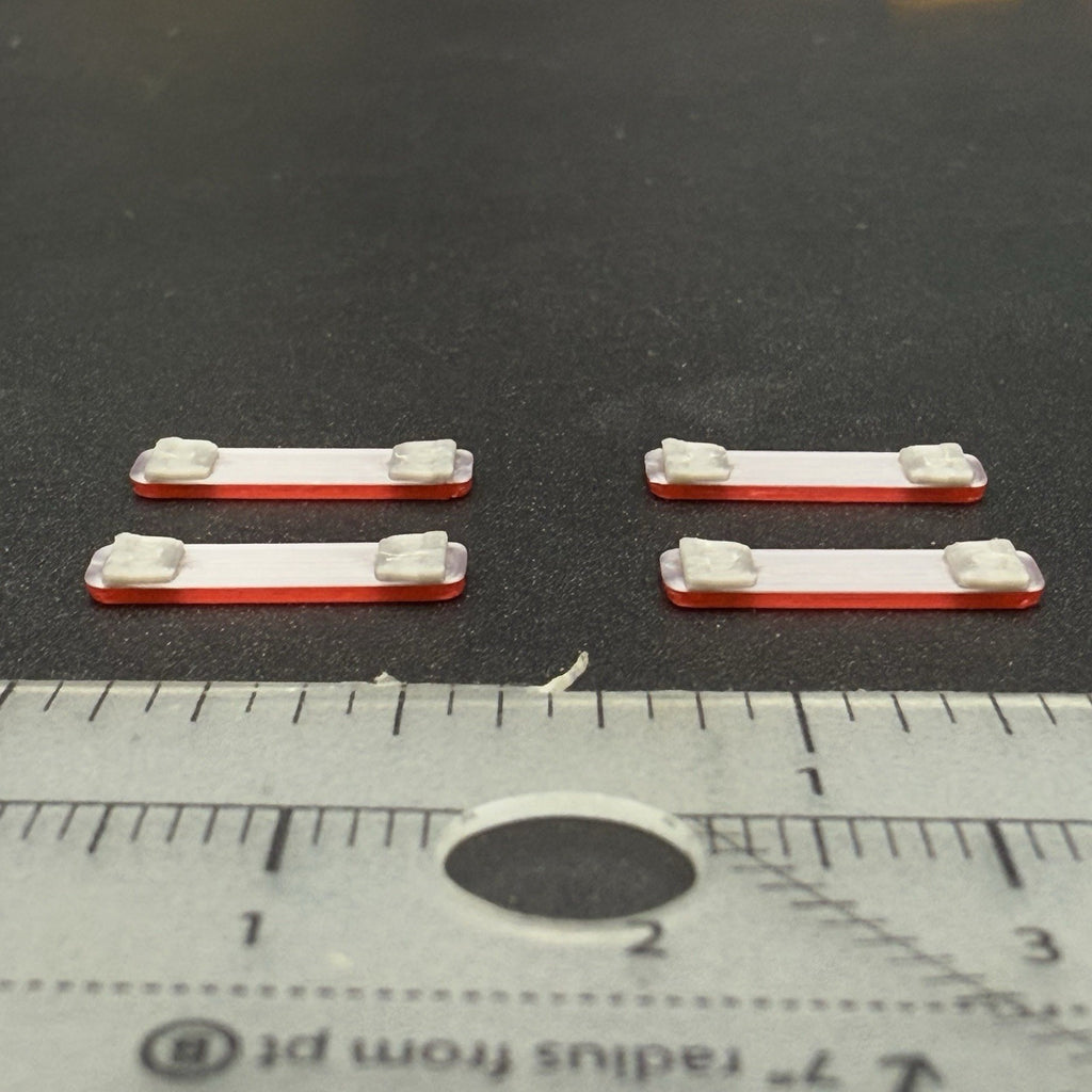 4 Pack 1/87 HO Scale Red LED Style Whelen Lightbar Police Car Fire Ambulance1