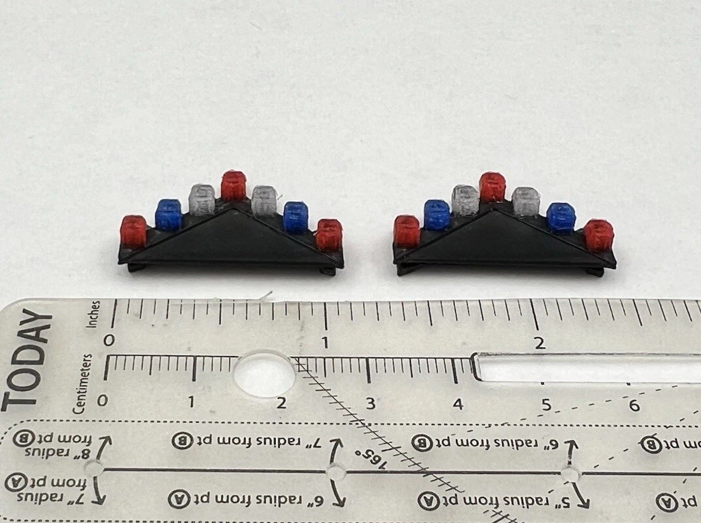 2 Pack 1/43 Blue Red Vector Vision Lightbar CHP California Highway Patrol Police16