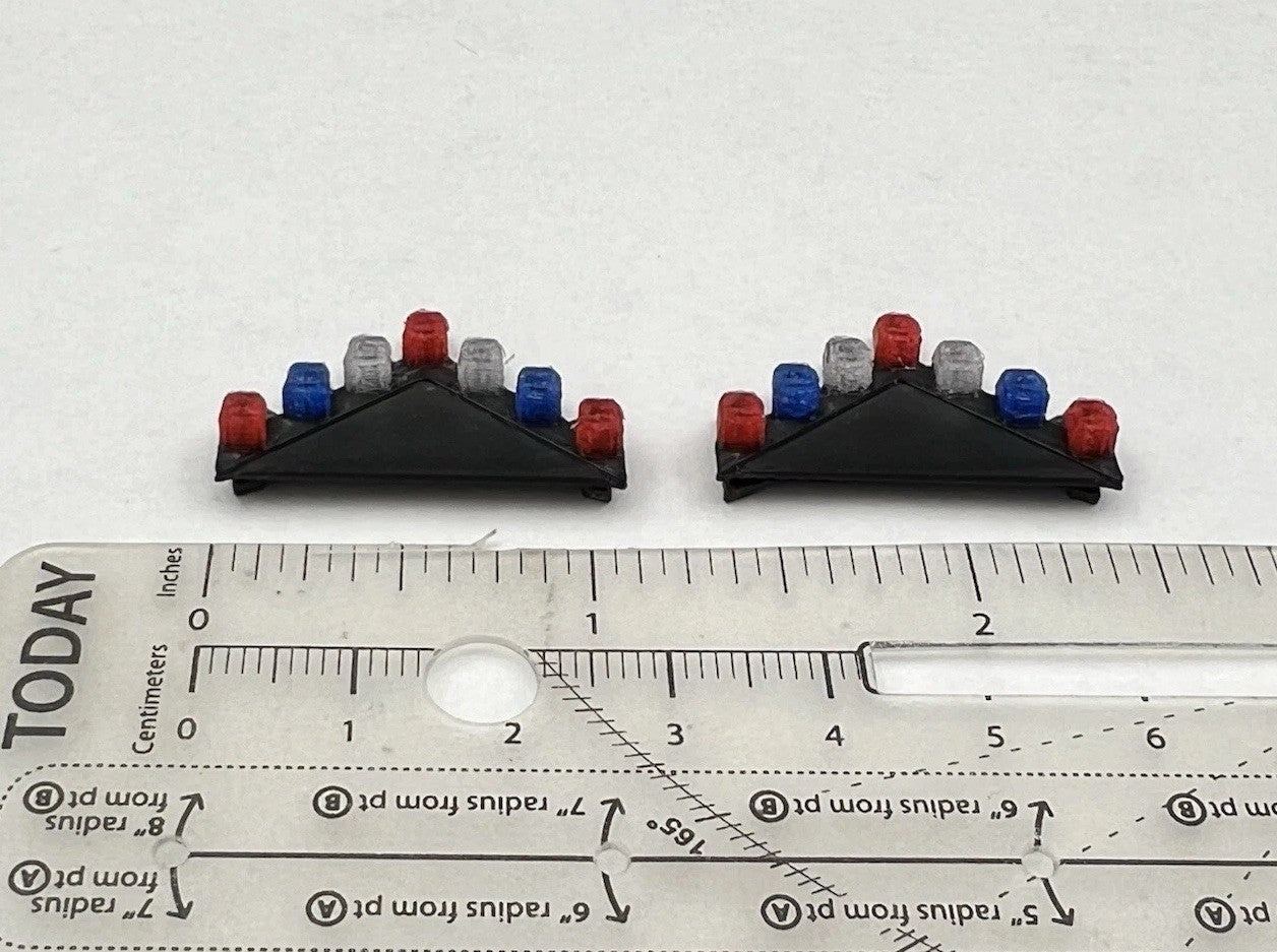 2 Pack 1/43 Blue Red Vector Vision Lightbar CHP California Highway Patrol Police16