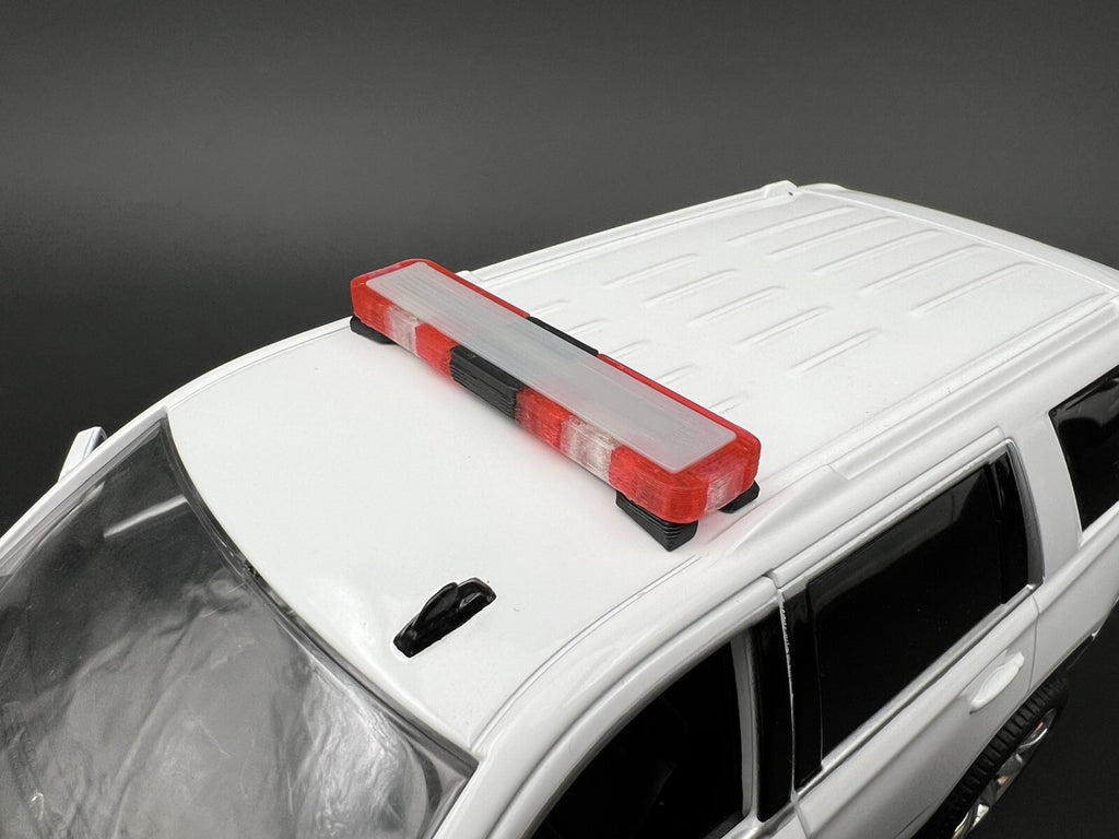 1/24 25 27 LED Ready Whelen Edge Lightbar Red Highway Patrol State Police Fire5