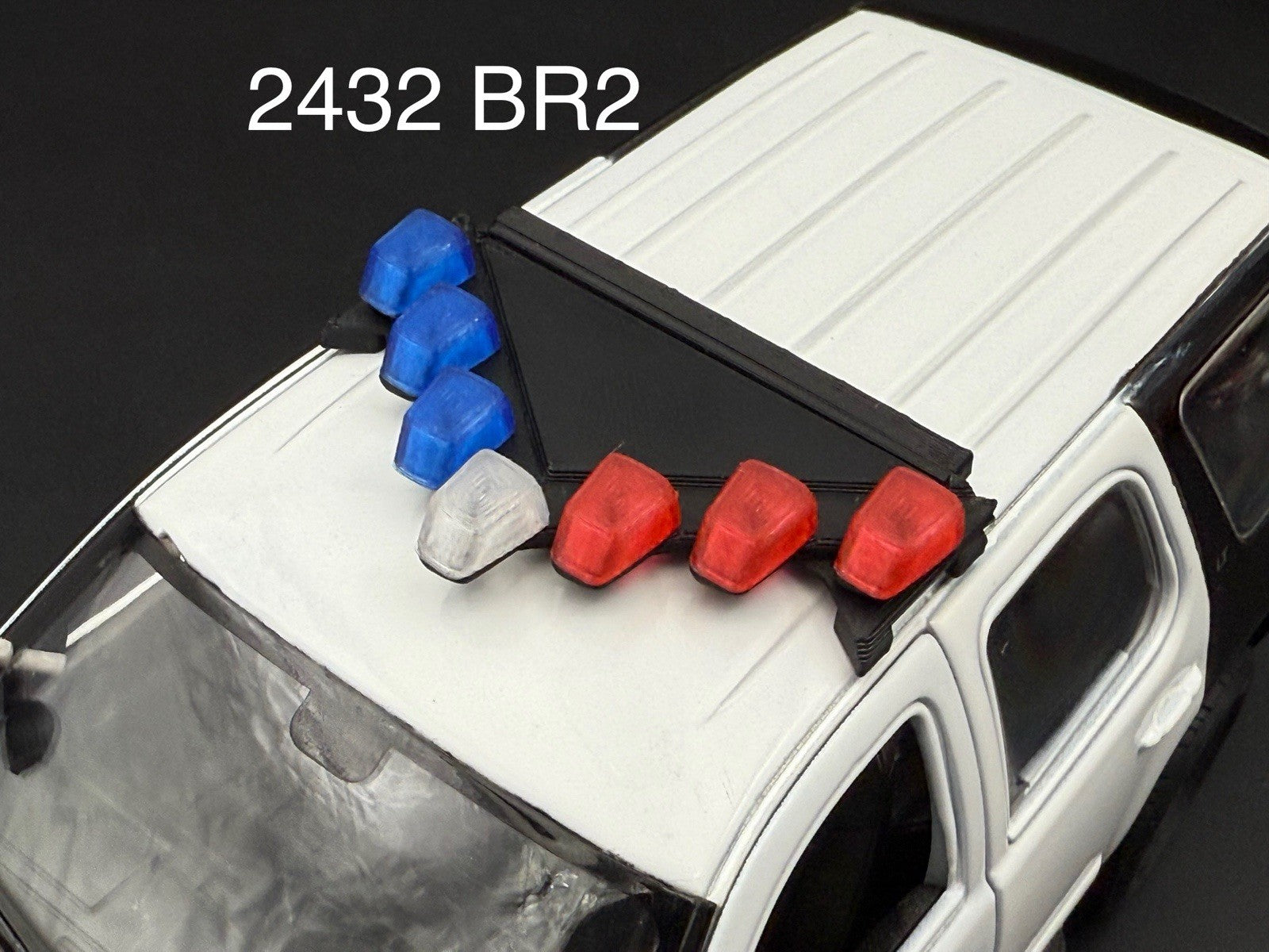 1/24 25 Scale Model LED Ready Blue Red Federal Vector Lightbar Police 2432 BR20