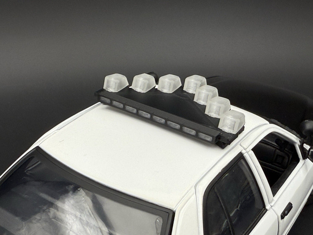 1/18 Scale Model LED Ready Clear Federal Vector Lightbar Police Fire 1837C9