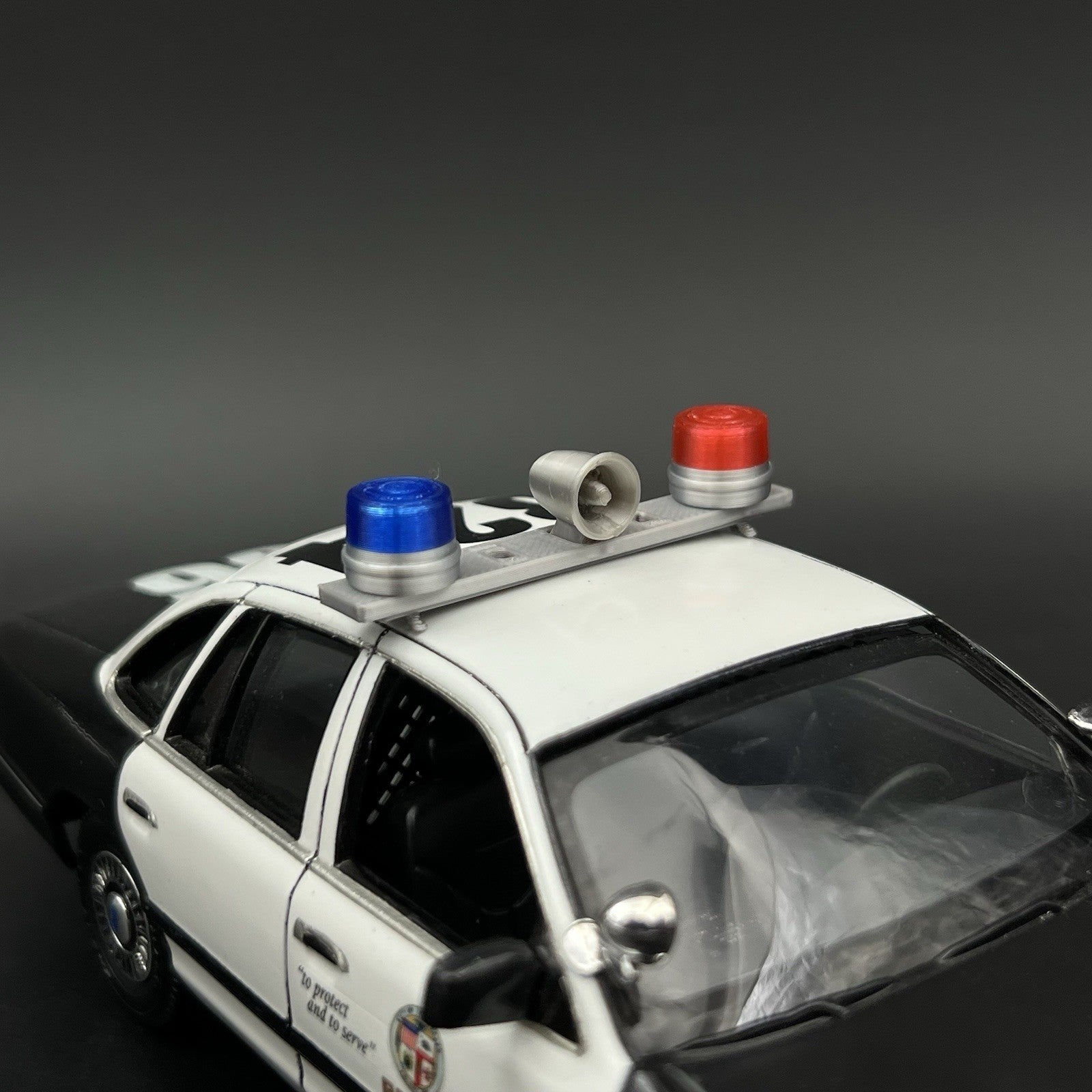 1/24 1/25 Blue Red Mars Skybolt Beacon Lightbar Siren Speaker Police Sheriff5