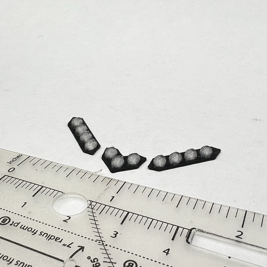 3 Pack 1/64 Clear Split Vision SLR Lightbar Fire Truck Ladder Code 3 Kitbash2