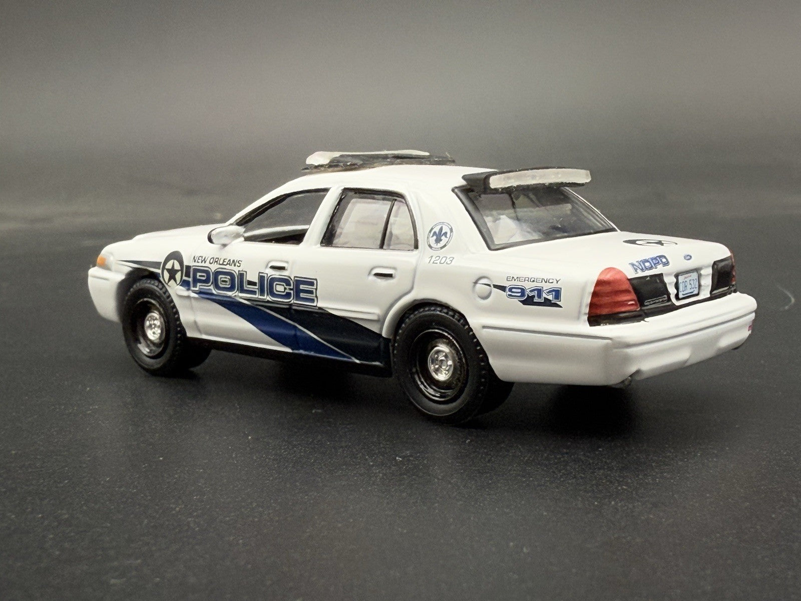 1/64 Front & Back Whelen Fast Trax Lightbars Police Greenlight Crown Victoria9