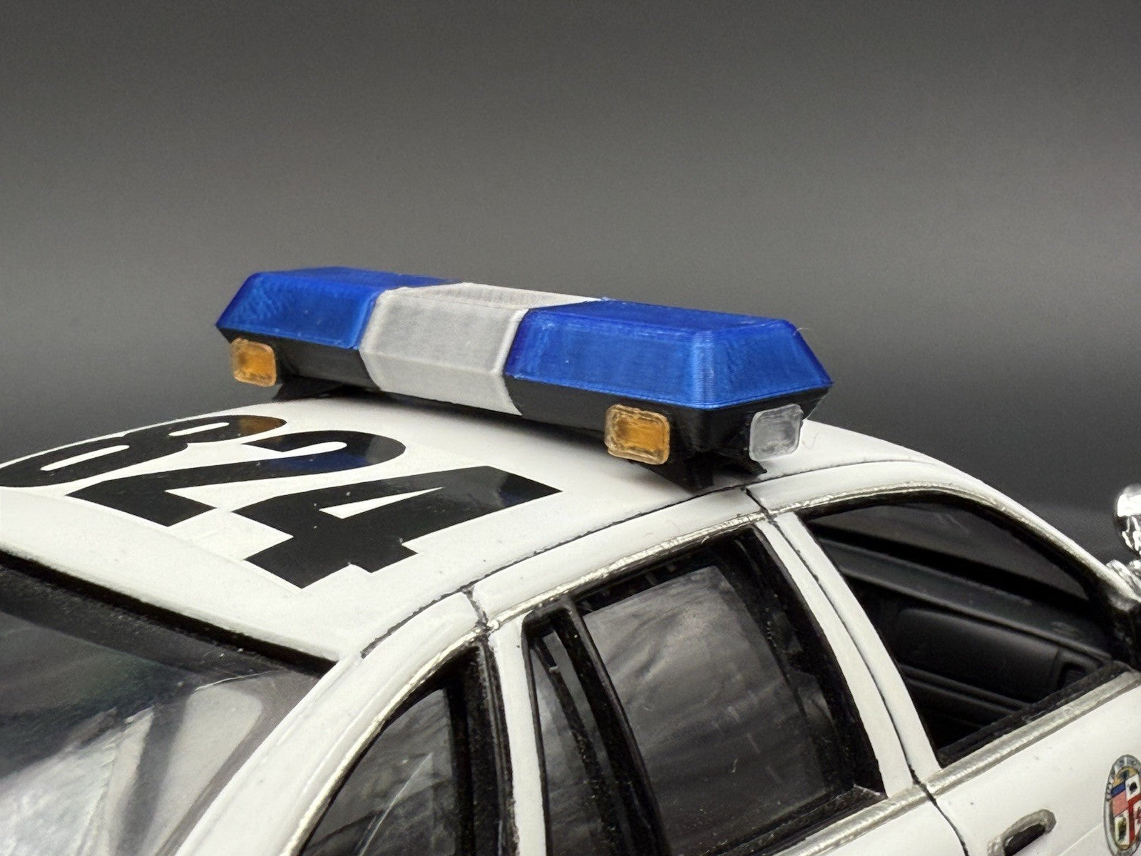 1/24 25 Scale Blue Chrome Streethawk Lightbar Police 24643