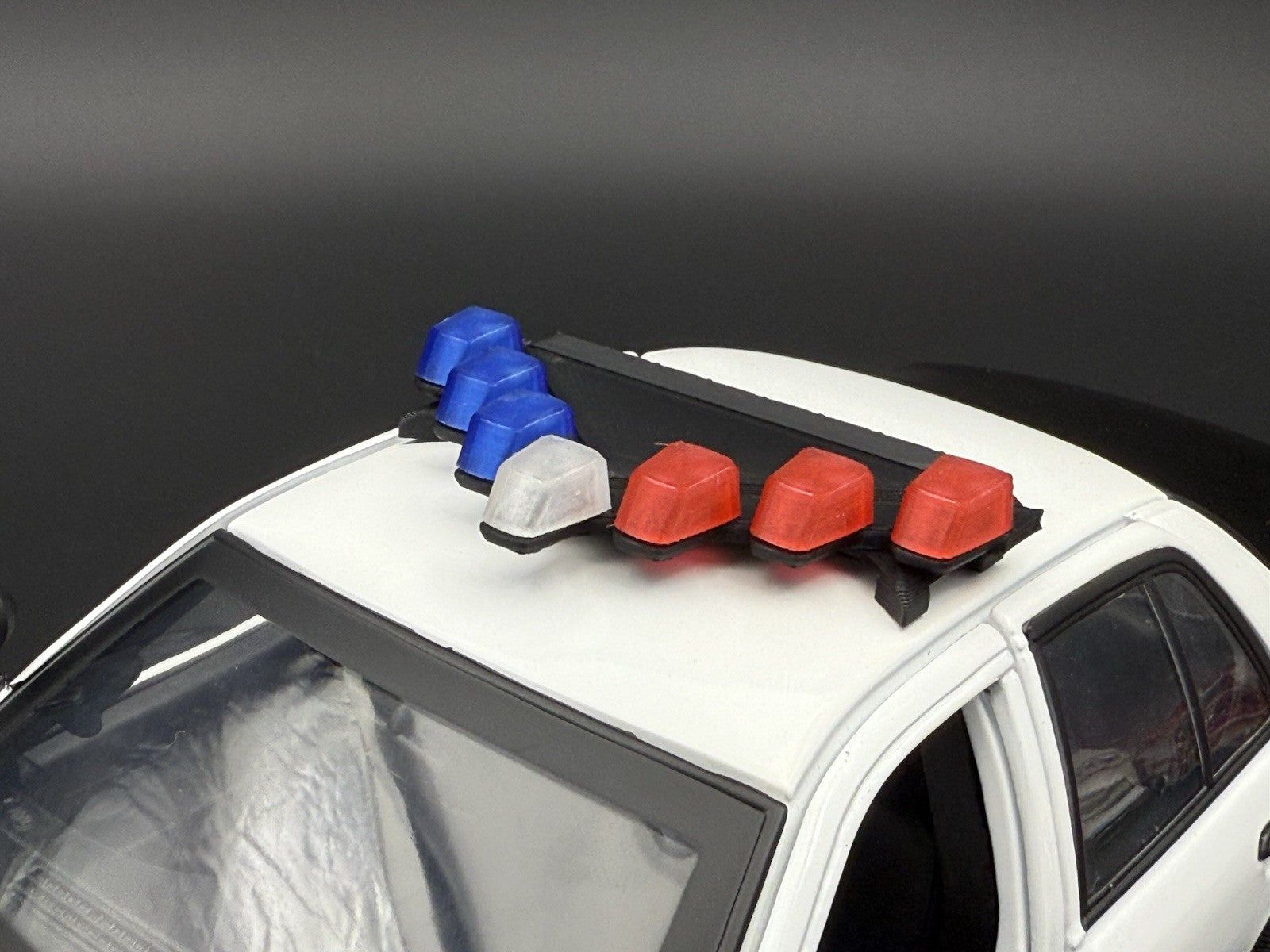 1/18 LED Ready Blue Red Federal Signal Vector Vision Lightbar Police Car BR23