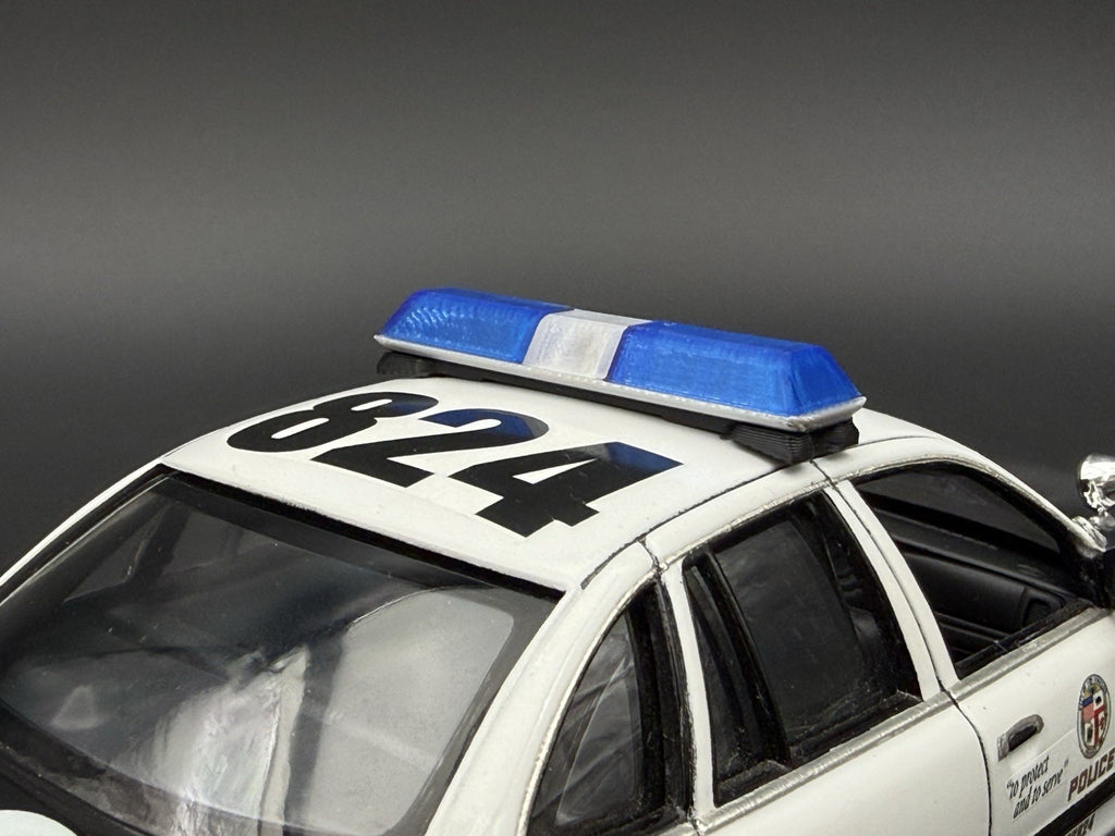 1/24 1/25 Scale Model Blue Clear Code 3 LP6000 Lightbar Police Fire 2411ClearB8