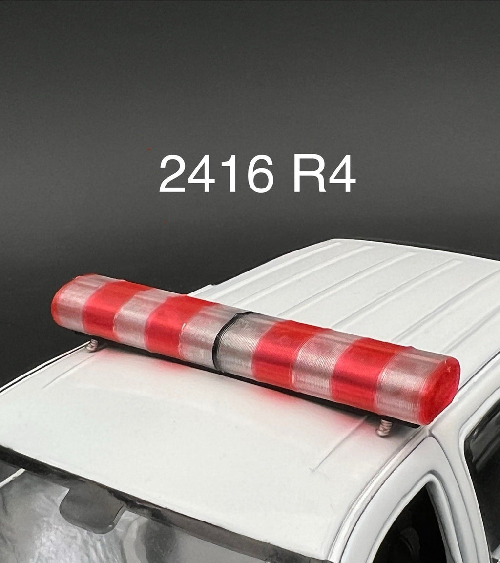 1/24 1/25 LED Ready AeroDynic Lightbar Alternating Clear Red Fire EMS Ambulance0