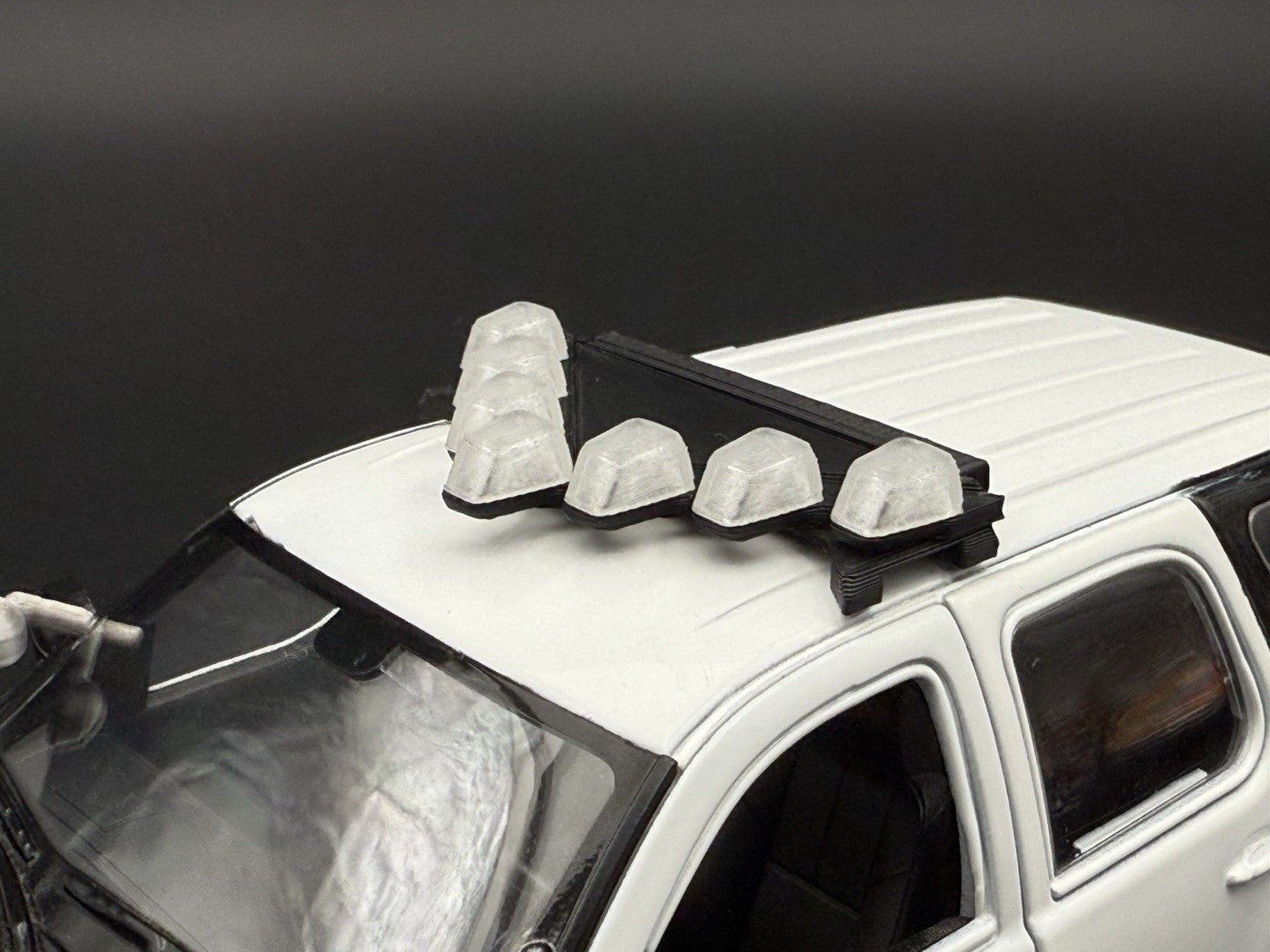 1/24 25 Scale Model LED Ready Clear Federal Vector Lightbar Police Fire 2432C3