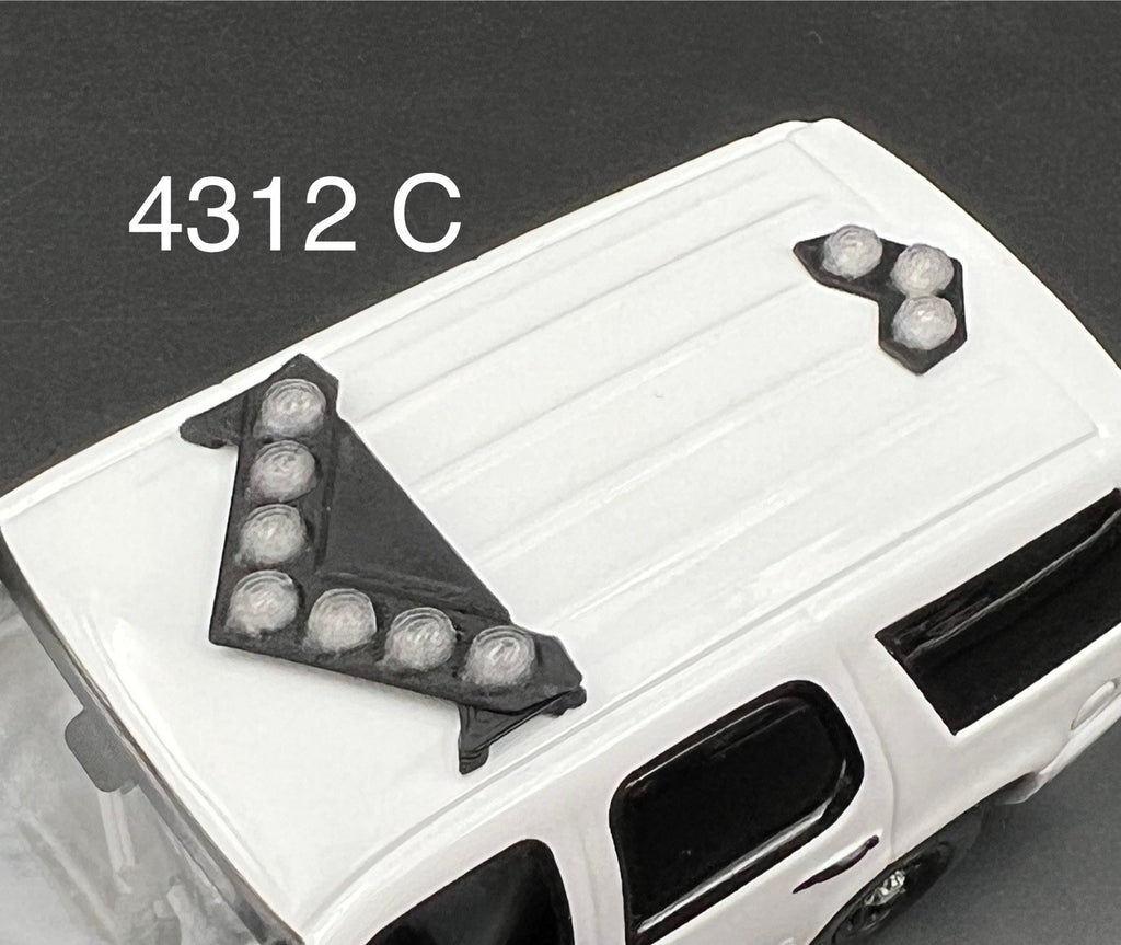 2 Pack 1/43 Federal Signal Vector Vision SLR Lightbar For Greenlight Police Cars0