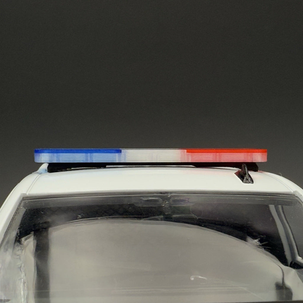 1/24 25 27 LED Compatible Tahoe Width XL Legend Lightbar Blue Clear Red Police3