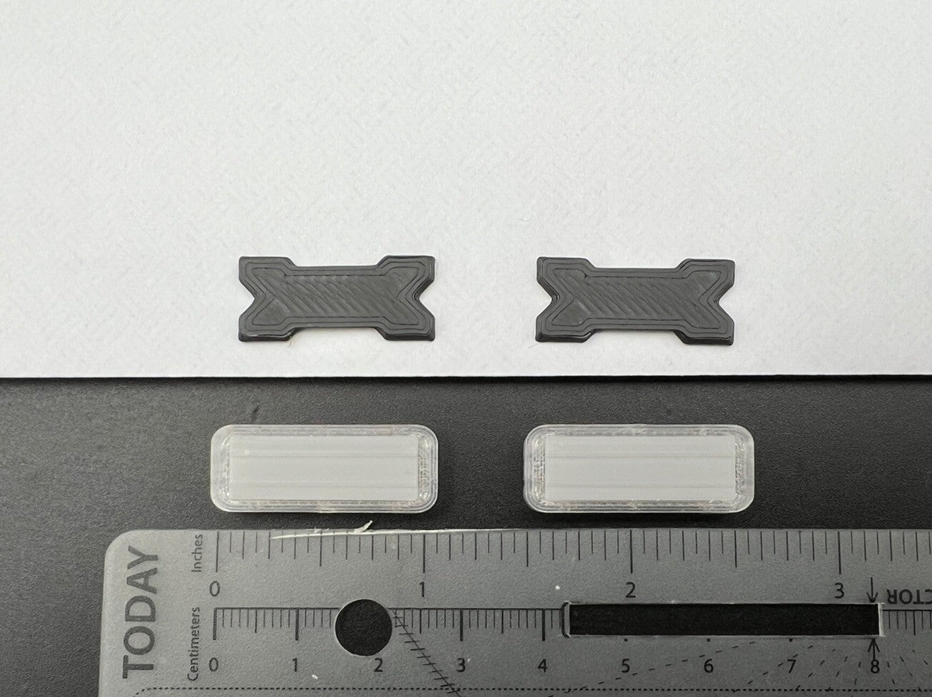 2 Pack 1/24 25 Mini Whelen Edge Lightbar Gray Top Cover Police Sheriff Fire1