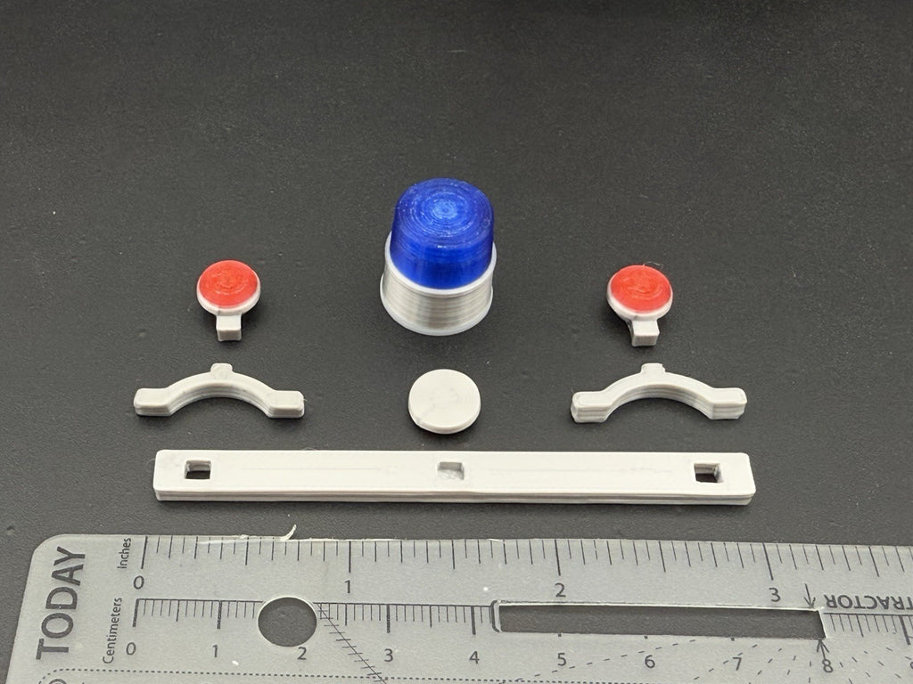 1/18 LED Ready Federal Visibar CJ 184 284 Red Beacon Blue Lollipop Police Light1