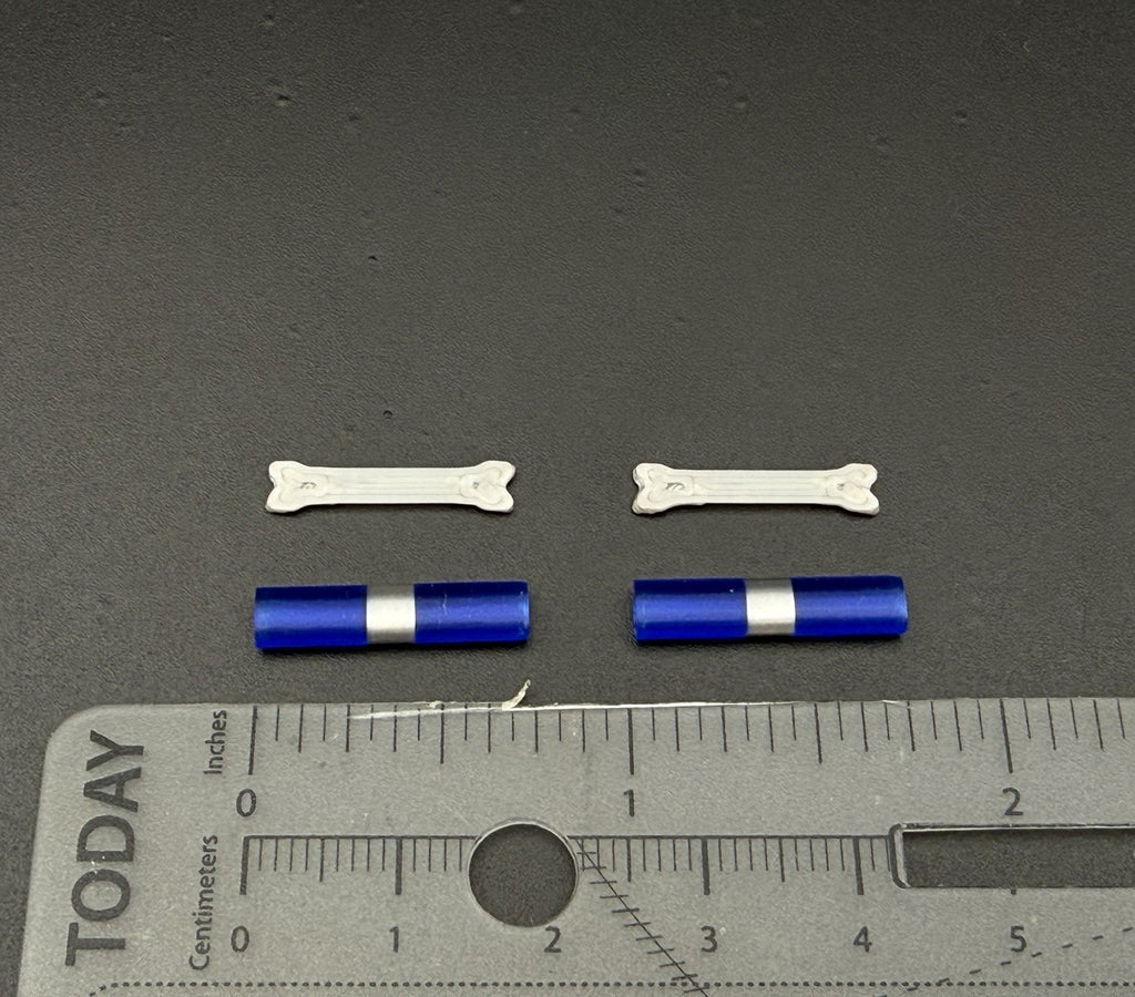 2 Pack 1/64 Blue Chrome Federal Signal Aerodynic Lightbar Police Sheriff 6414B21