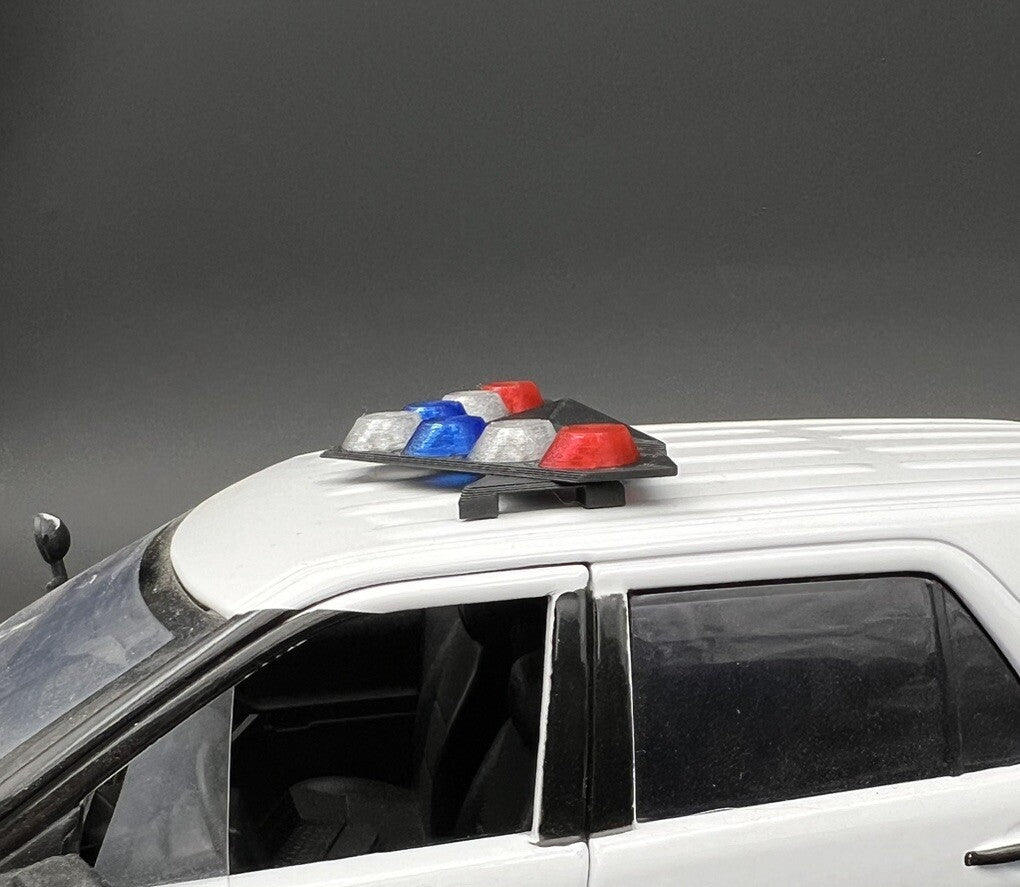 1/18 LED Ready LVMPD Blue Red Federal Signal Vision SLR Lightbar Police Car5