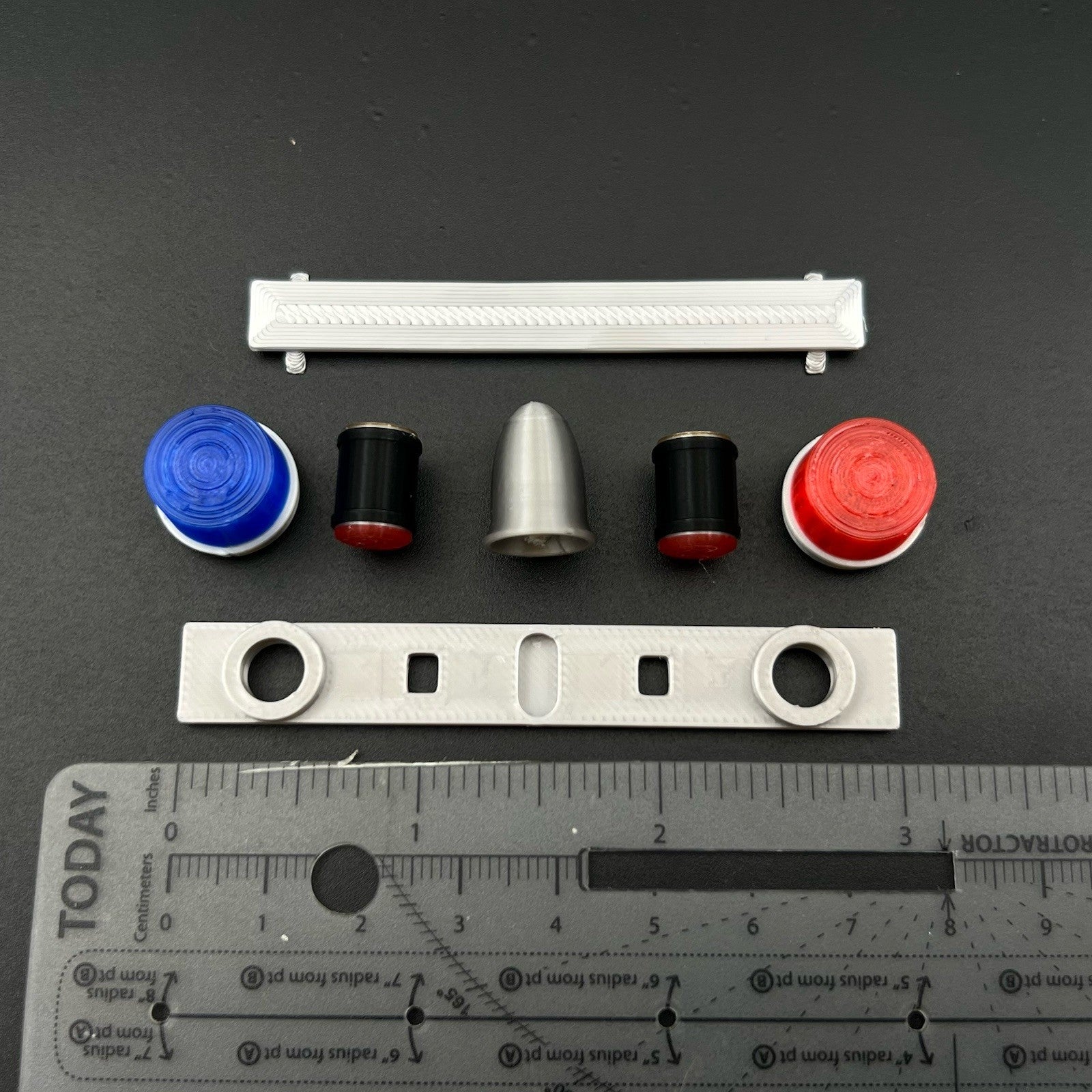 1/18 Blue Red Mars Skybolt Beacon Lightbar Siren Speaker Police Sheriff Fire2