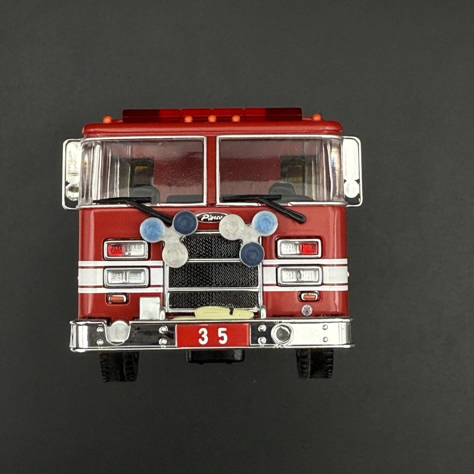 2 Pack 1/64 Roto Ray Blue Clear Navy Light Code 3 Fire Truck Engine Ladder3
