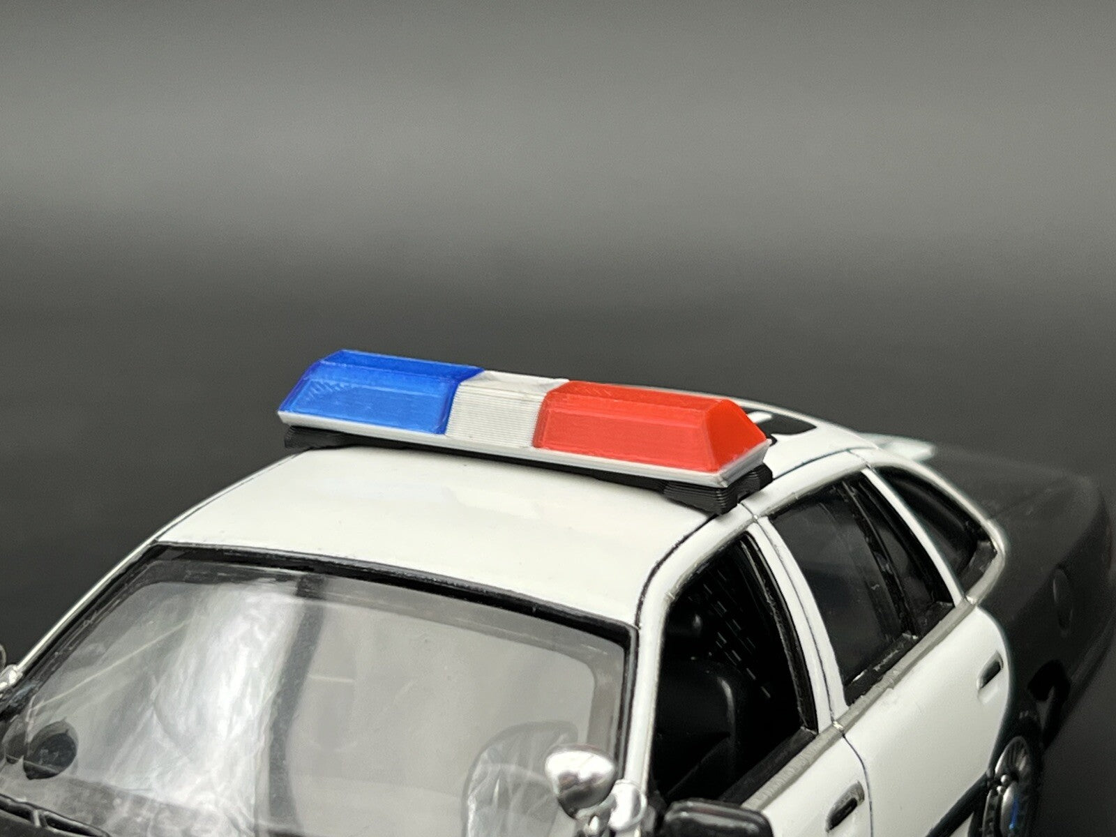 1/24 25 27 Blue Chrome Red Code 3 LP6000 Lightbar W Internal Lens Police Sheriff12