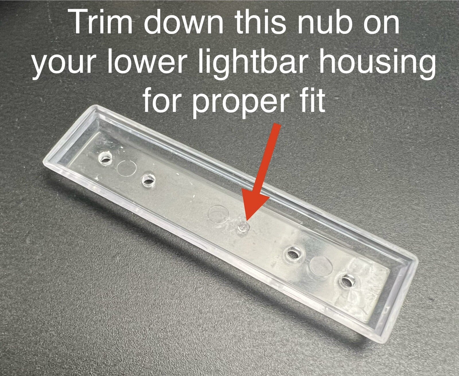 Clear Lens Insert For 1/18 MotorMax Code 3 Police Lightbar Crown Victoria3