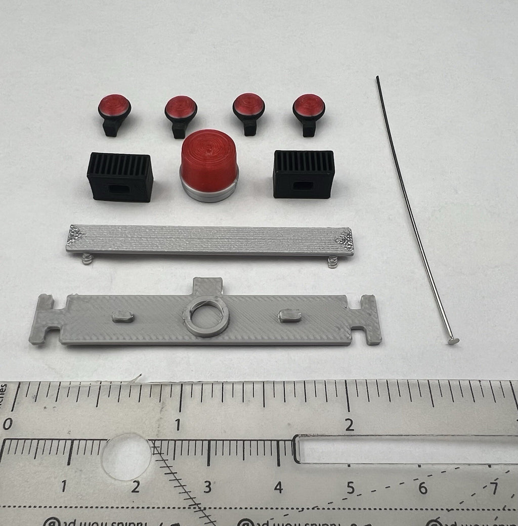 1/24 25 Dominion Lightbar Red Clear Ontario Provincial Police OPP Style Canada14