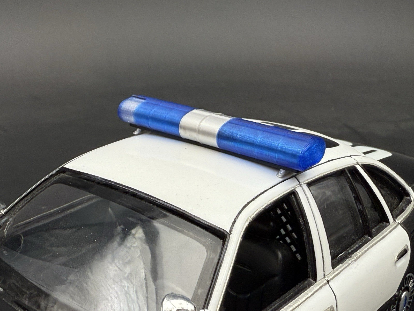 1/24 1/25 Blue Clear Chrome Federal Signal Aerodynic Lightbar Police Hawaii 24166