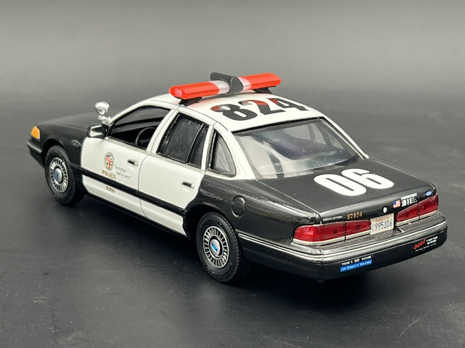 1/24 25 LED Ready Jetsonic Lightbar Red Clear Sheriff Highway Patrol Police Fire4