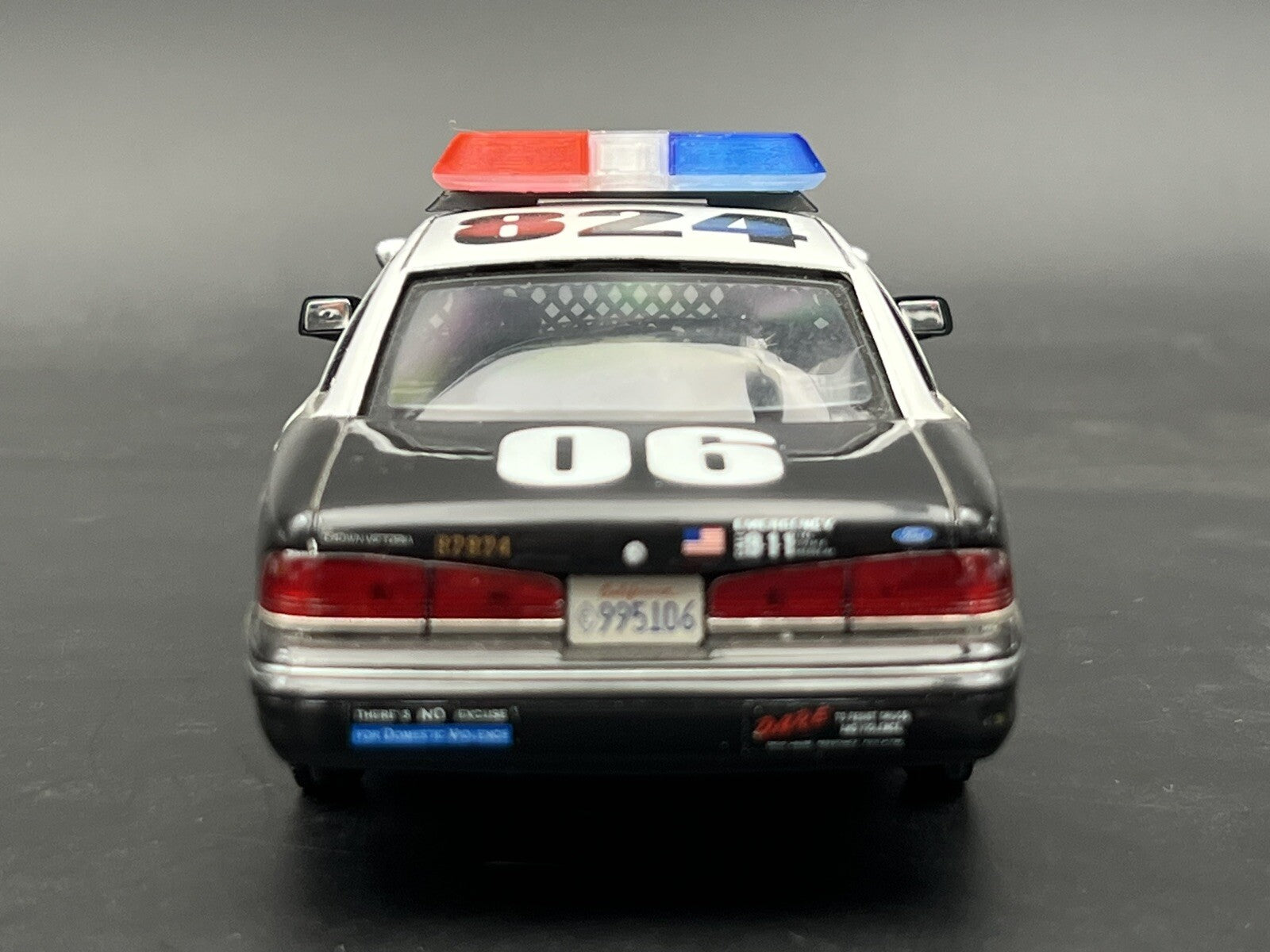 1/24 25 Blue Clear Red Federal Signal Vista Lightbar San Diego Police Sheriff11
