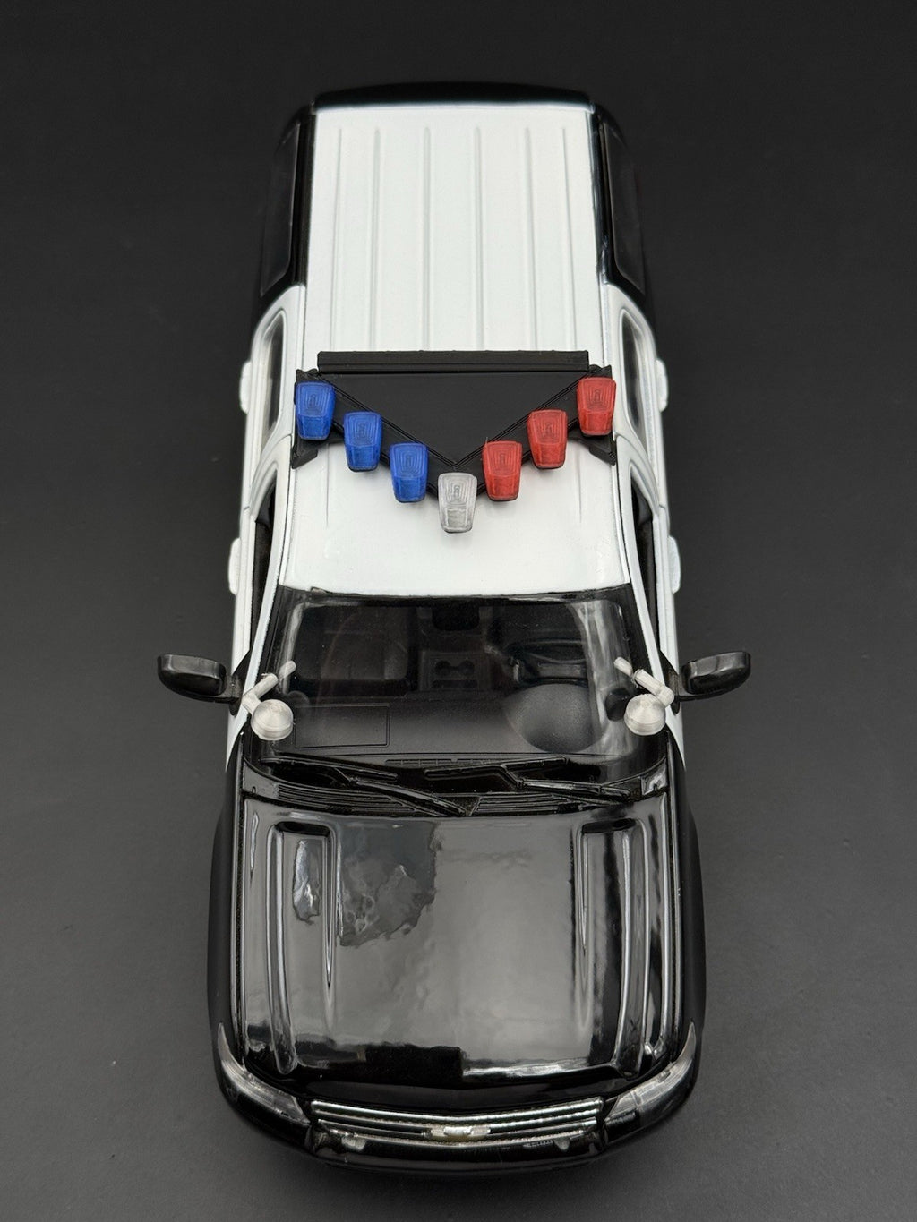 1/24 25 Scale Model LED Ready Blue Red Federal Vector Lightbar Police 2432 BR25