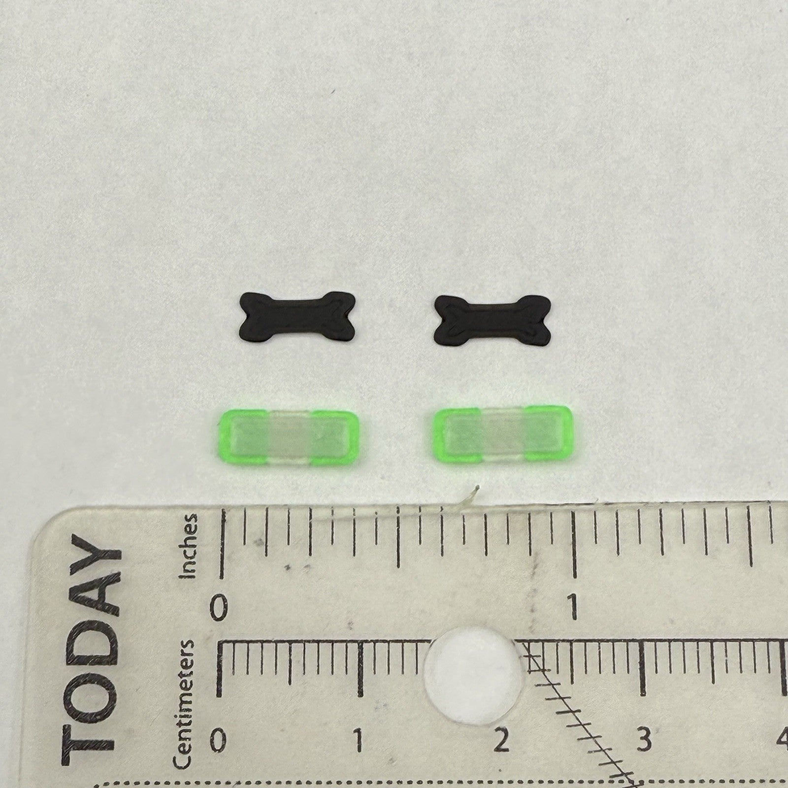 2 Pack 1/64 Mini Whelen Edge Green Clear Green Lightbar Work Truck Security1
